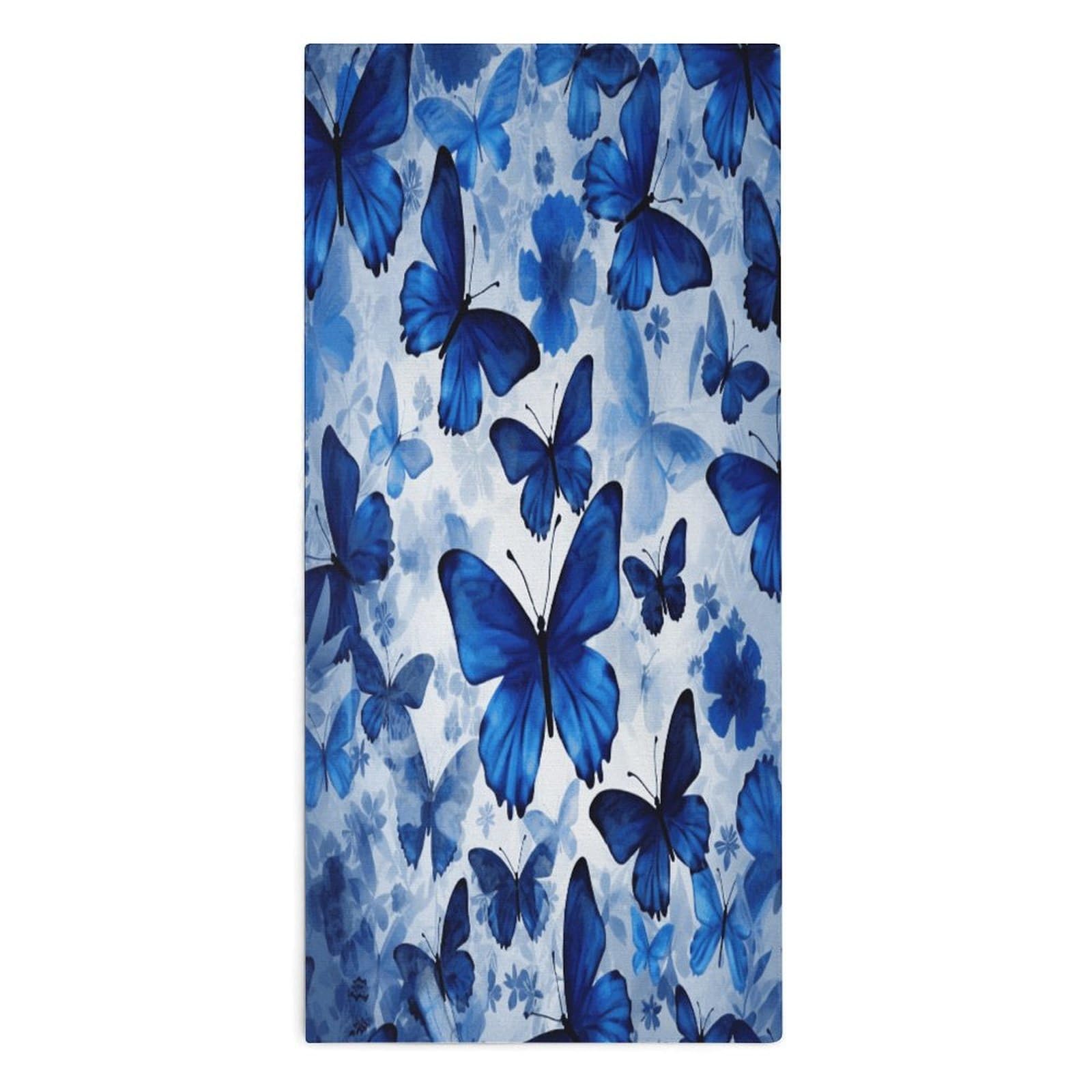 YUXBVKRS Blue Butterflies Hand Towels for Bathroom 14x29 Inch
