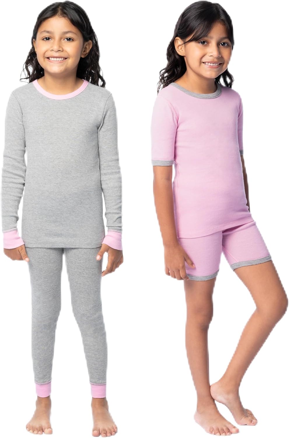 Fruit of the Loom girls 4-piece Tight Fit Pajama Set