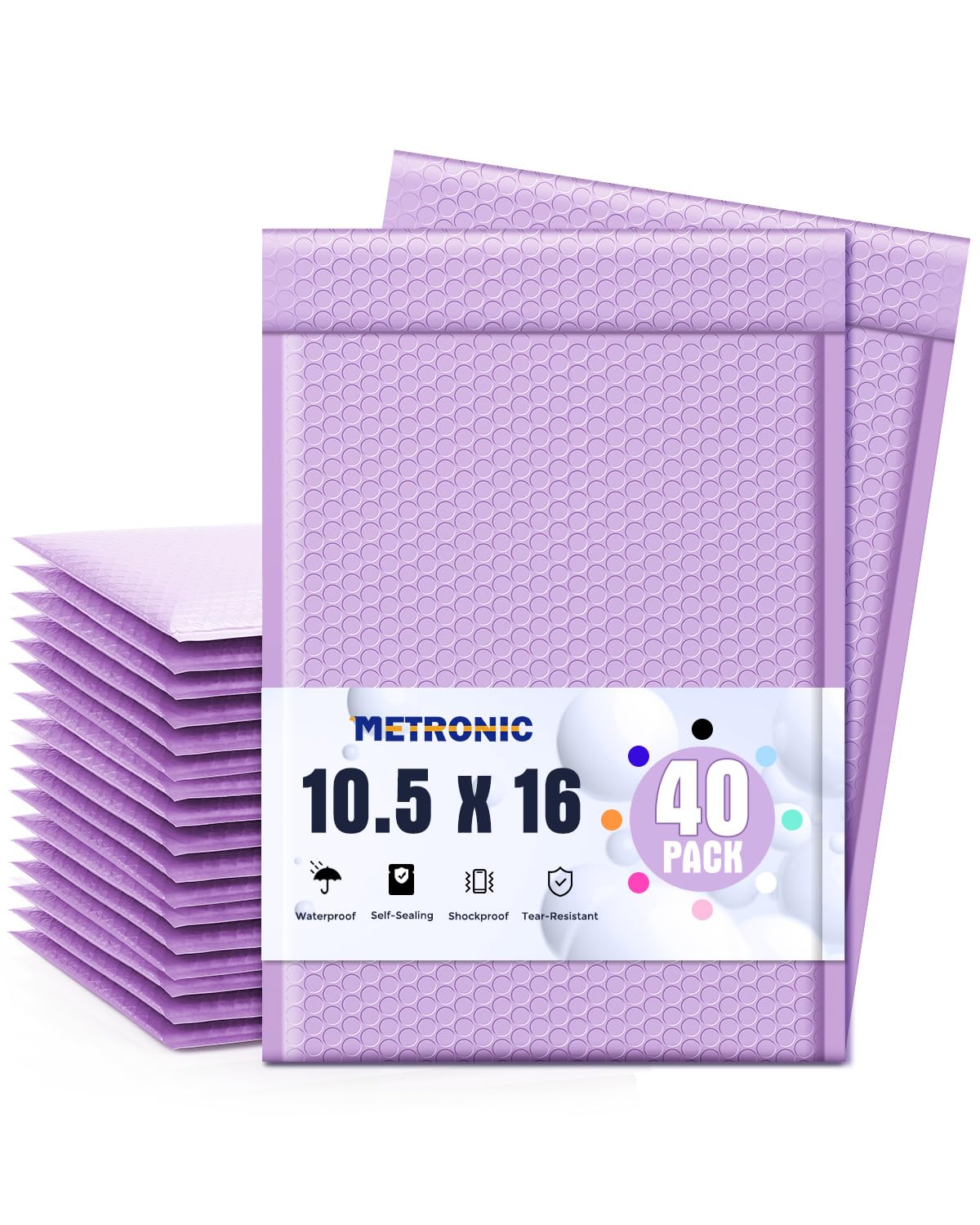 Generic Poly Mailer Shipping Bags, 10 x 13 Inches, 2.5 mil, Waterproof, Self-Seal Adhesive, Non-Padded, Matte White, (500 bags)