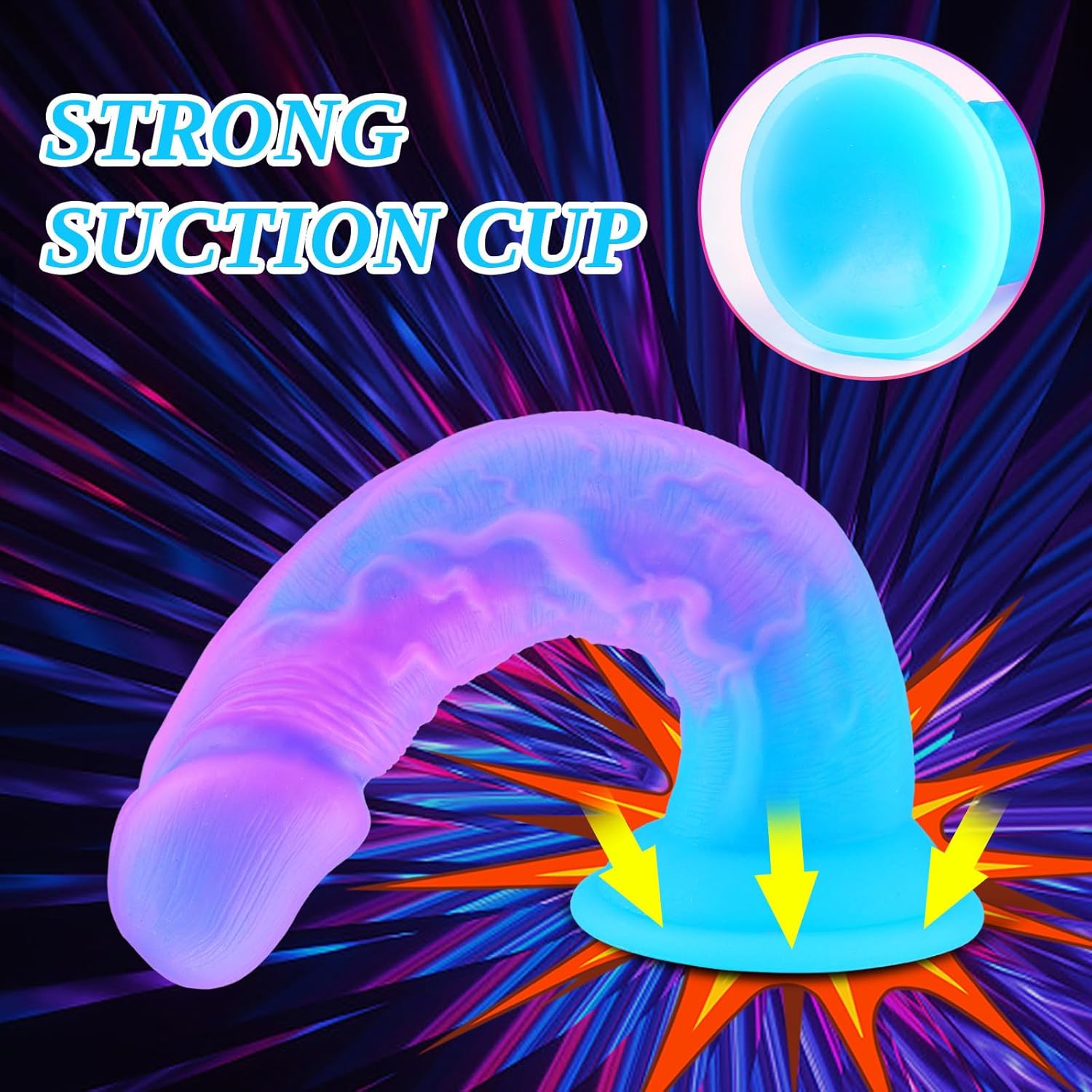 5-Piece Colorful Blue Purple Fantasy Dildo Set (6", 7", 8", 9", 10"), Realistic Silicone Small Big Huge G-spot Dildo With Suction Cup, Prostate Dildos Anal Butt Plug Adult Sex Toys for Beginners Women