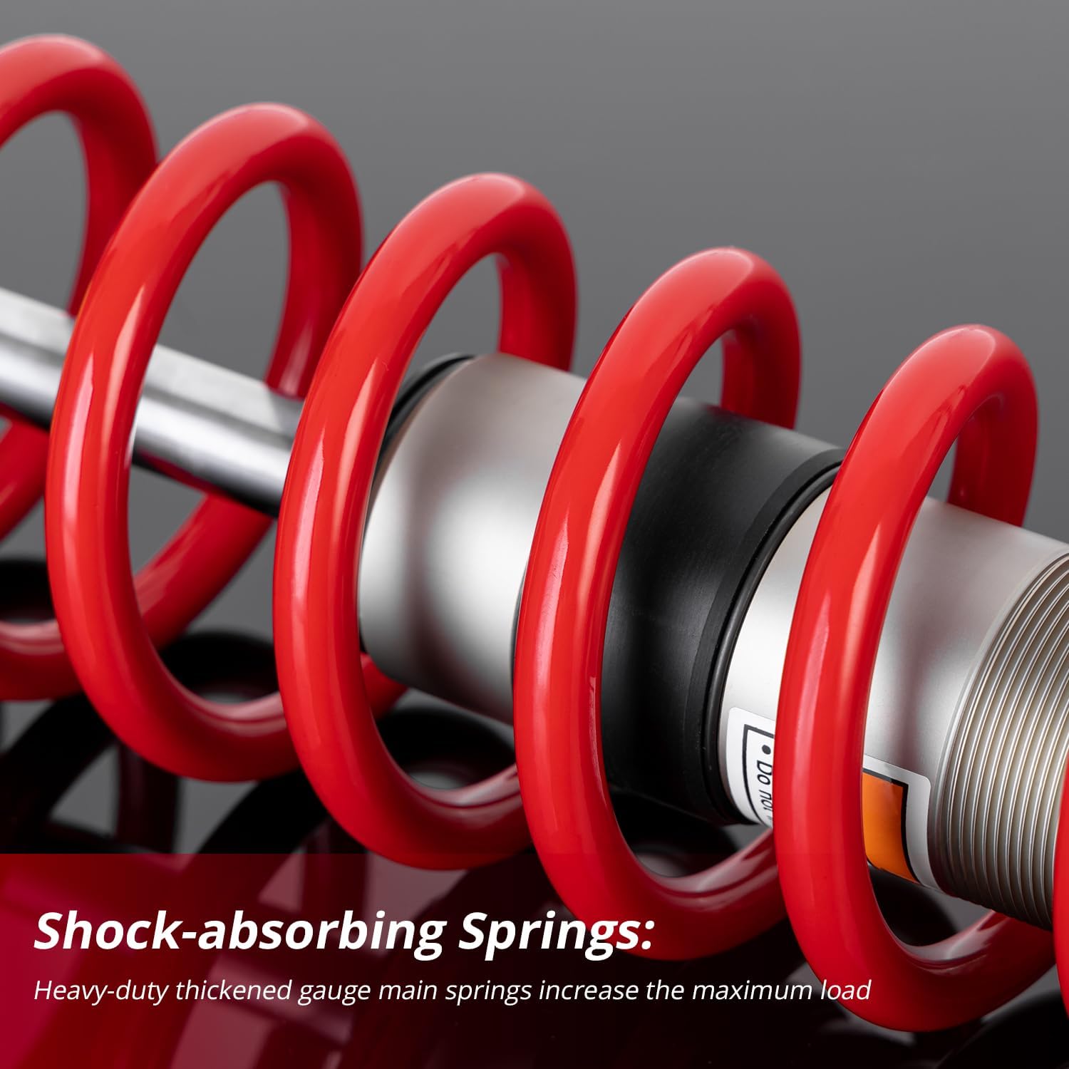 OUMURS Pair Adjustable Front Air Shock Absorber 505mm Compatible with Polaris RZR S 800 2009-2014 Adjustable Preload, Compression Damping & Rebound Speed