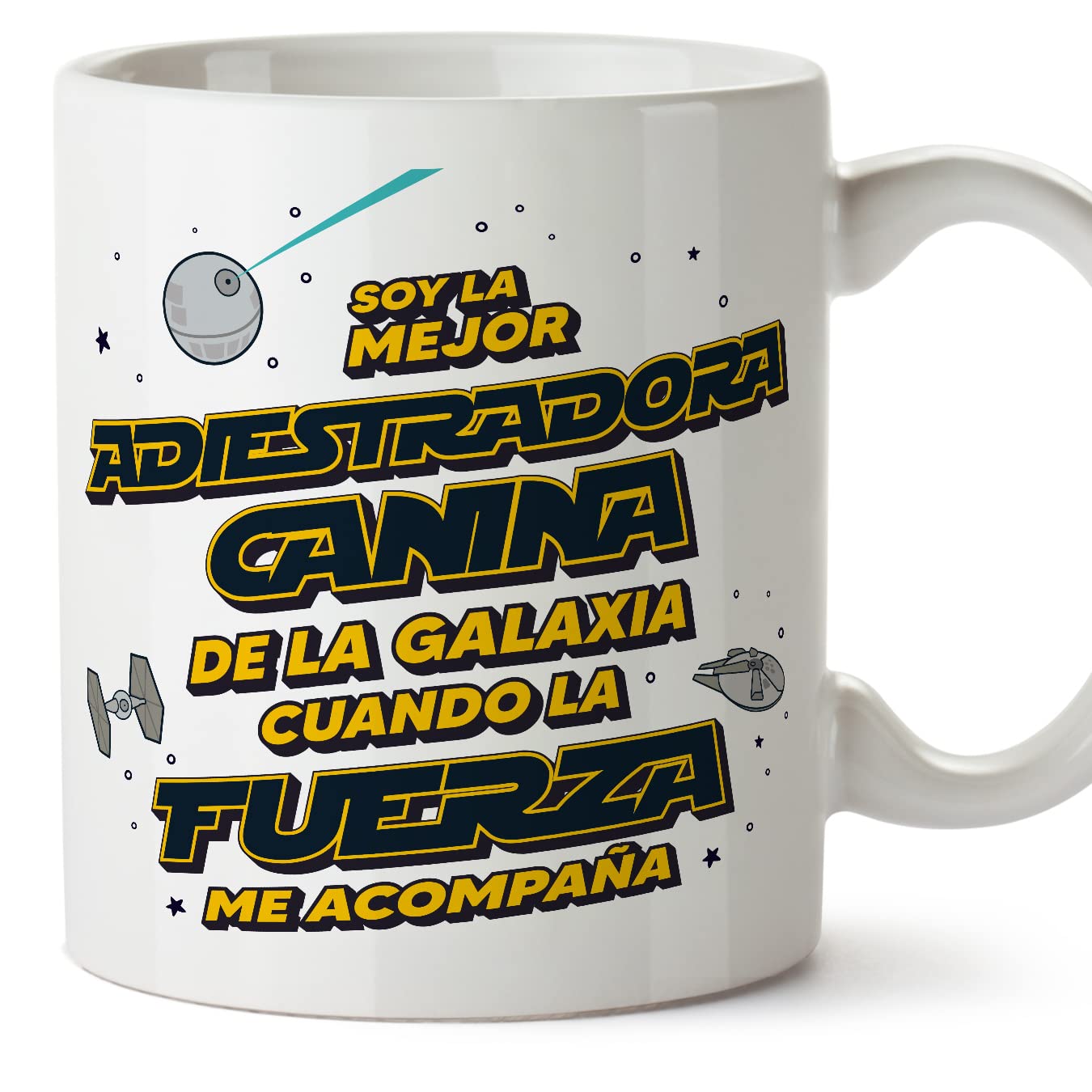 MUGFFINS Tazas para JEFE hombre - En Español - Mejor de la Galaxia Cuando Fuerza me Acompaña - 11 oz / 330 ml - Regalo original y divertido — view 89