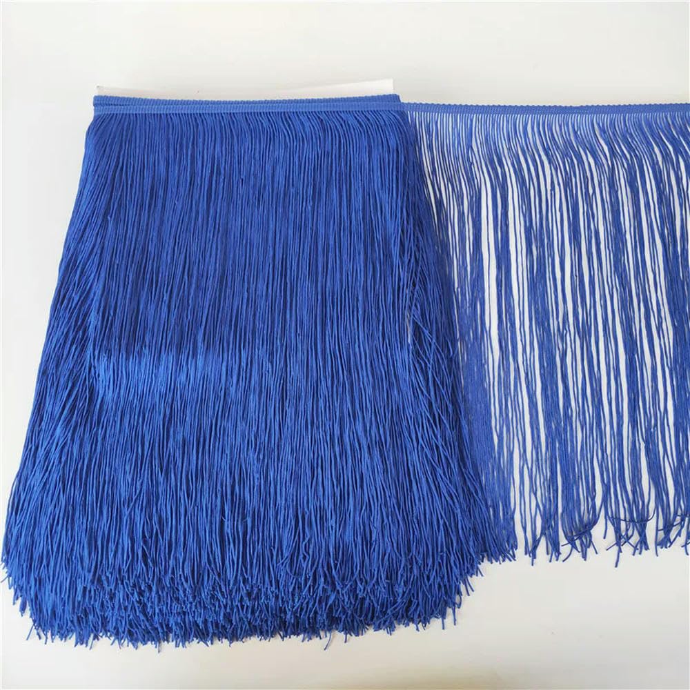 LUAND Frange en Polyester Longue de 10 Yards, 50CM, Garniture de Franges, Bricolage, Robe Latine, Accessoires pour vêtements de scène, Ruban en Dentelle