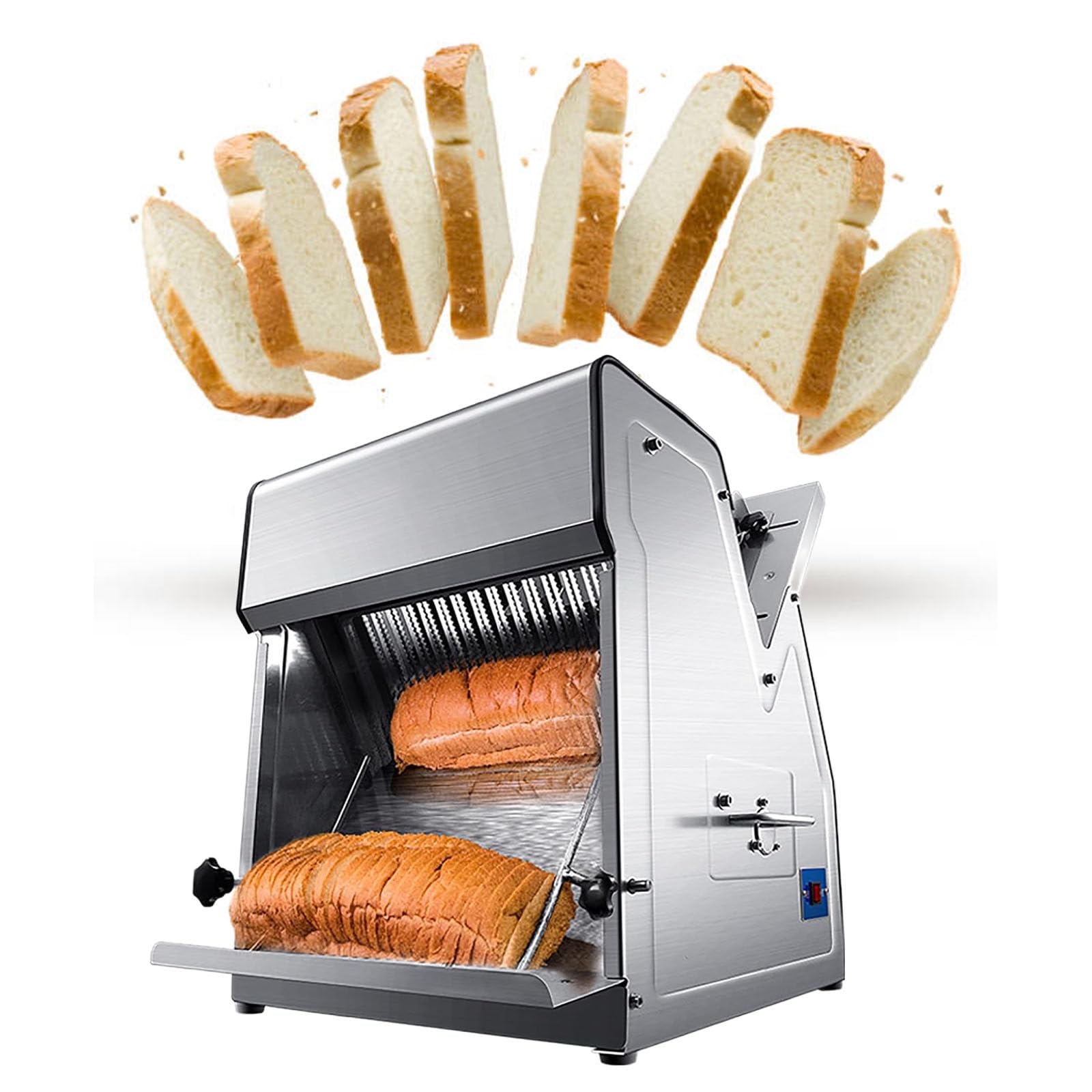 ASerZenith Electric Bread Slicer With Adjustable Thickness For Commercial And Home Use