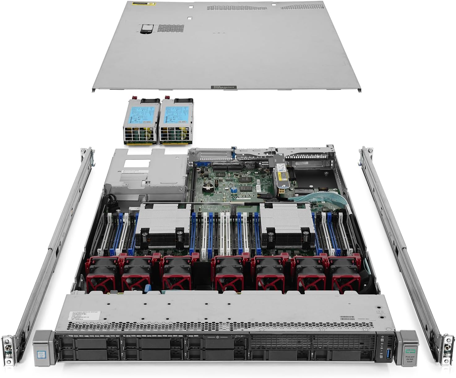 HP ProLiant DL360 G9 Server E5-2687Wv3 3.10Ghz 10-Core 16GB RAM 600GB Storage (Renewed)