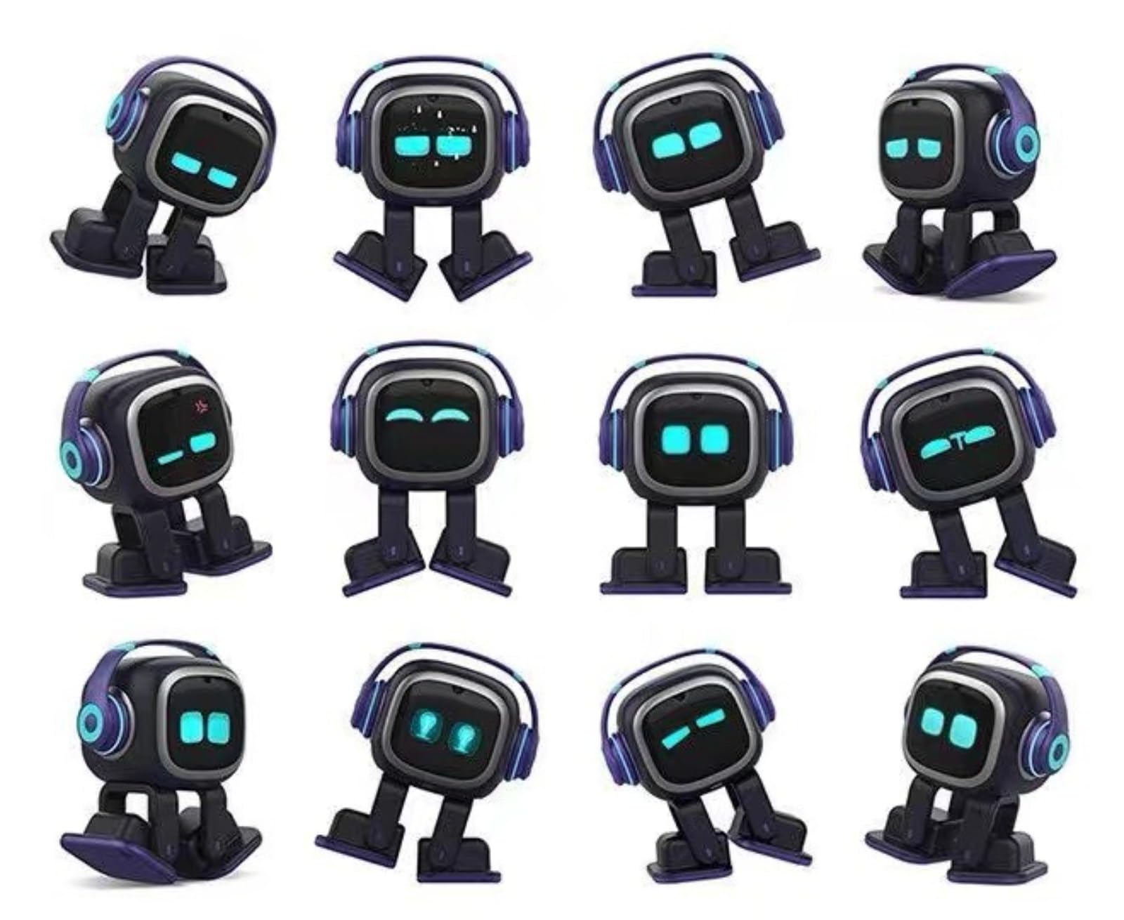 Robot compagno AI con riconoscimento facciale, interazione vocale, sensore aptico, ricarica wireless da 5 W per scrivania e casa intelligente