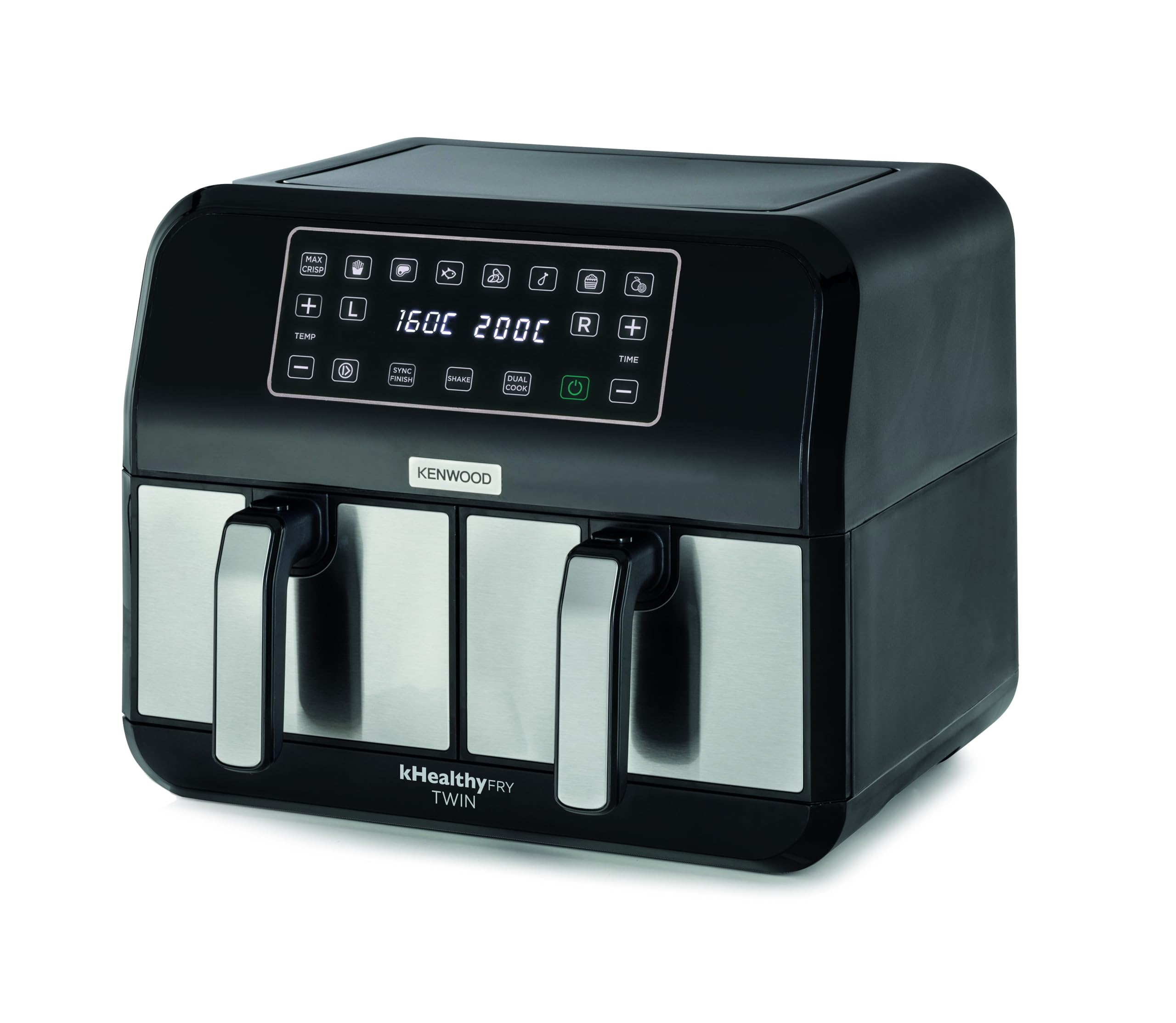 Kenwood Airfryer HFM20 000MB Kenwood000MB Kenwood 000MB kHealthy Twin 2x4L black silver (HFM20.000MB)