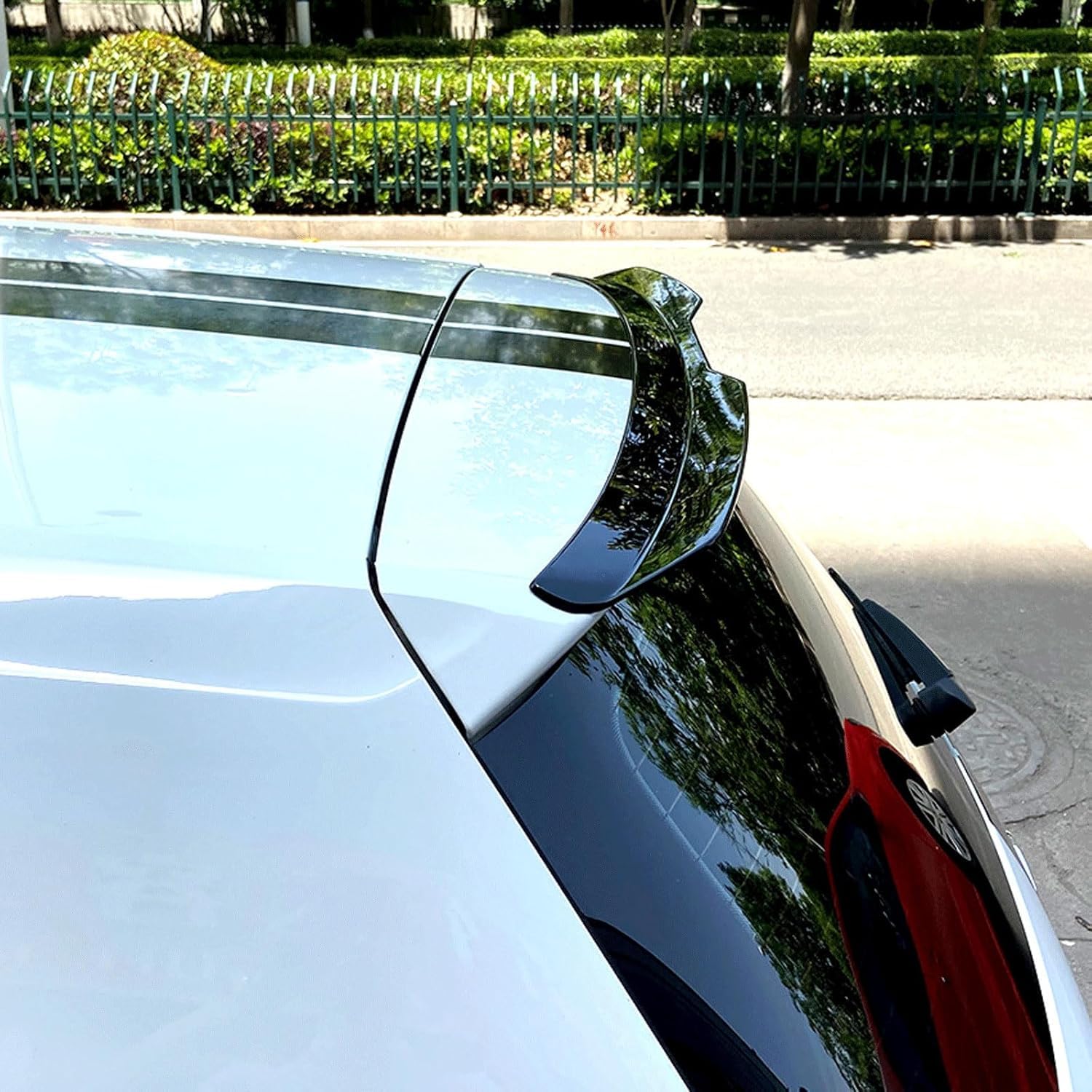 Spoiler für Opel Mokka X 2016 2017 2018 2019, Auto Heckspoiler Spoiler Robust Langlebig Verformt Sich Nicht Leicht Auto Tuning Styling Zubehör,Matt Black