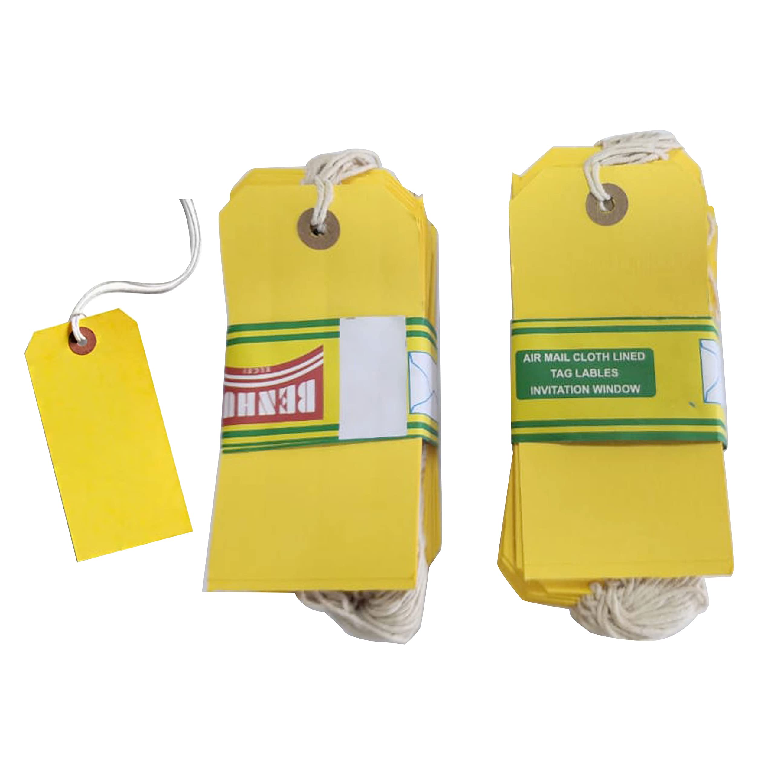 100 Pieces Yellow Tags, 60 x 120 mm