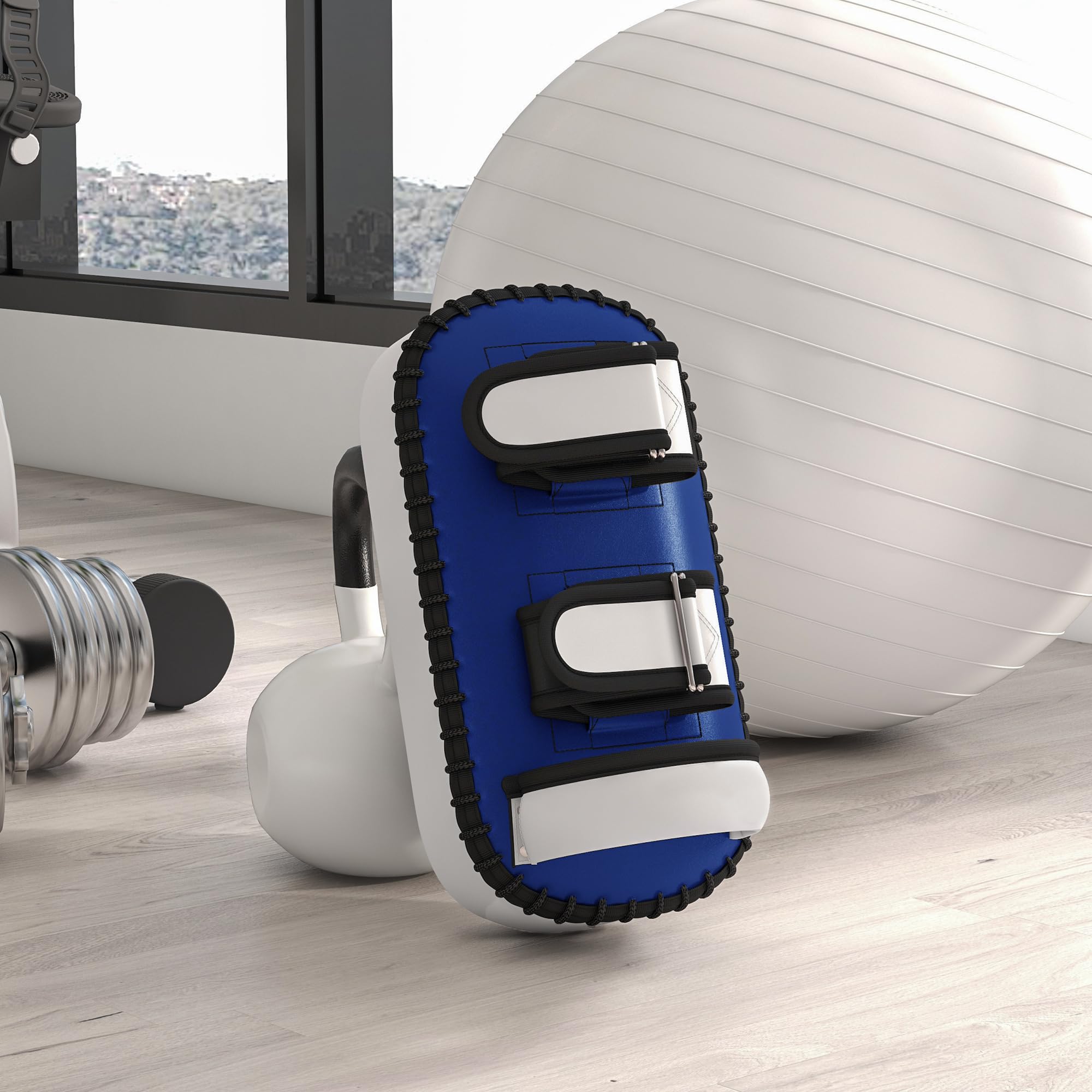 SPORTNOW Colpitore Boxe Imbottito per Braccio, Pao Muay Thai in PU e EPE con Cinghie e Maniglia, 38x20x18 cm