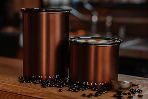 Miniatura 5 de Airscape - Recipiente de café de acero inoxidable  Recipiente de almacenamiento de alimentos  Tapa hermética patentada  Exceso de aire para