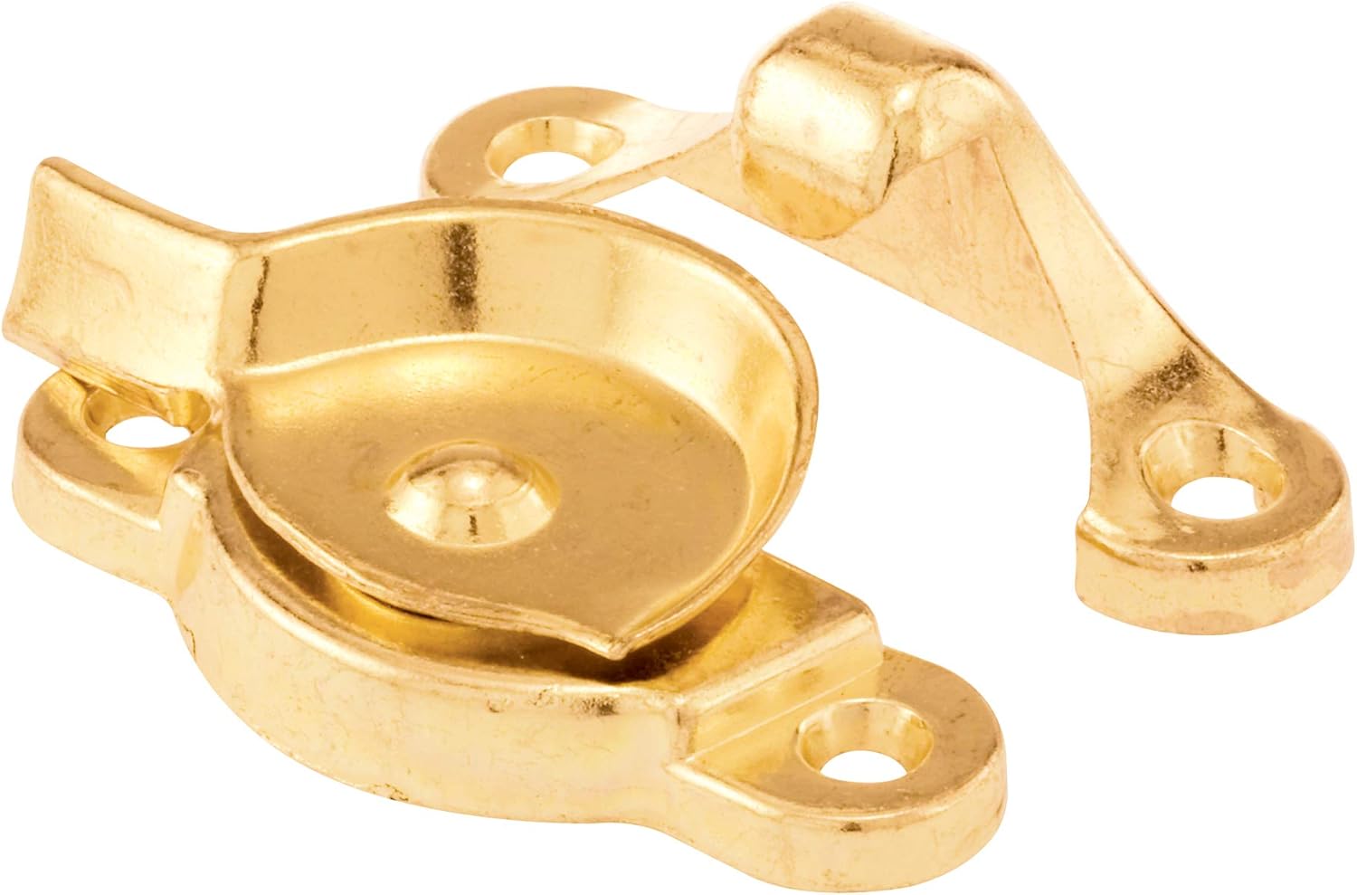 Prime-Line MP2574 1-15/16 In. Bright Brass Diecast Zinc Double Hung Window Sash Lock (Single Pack)