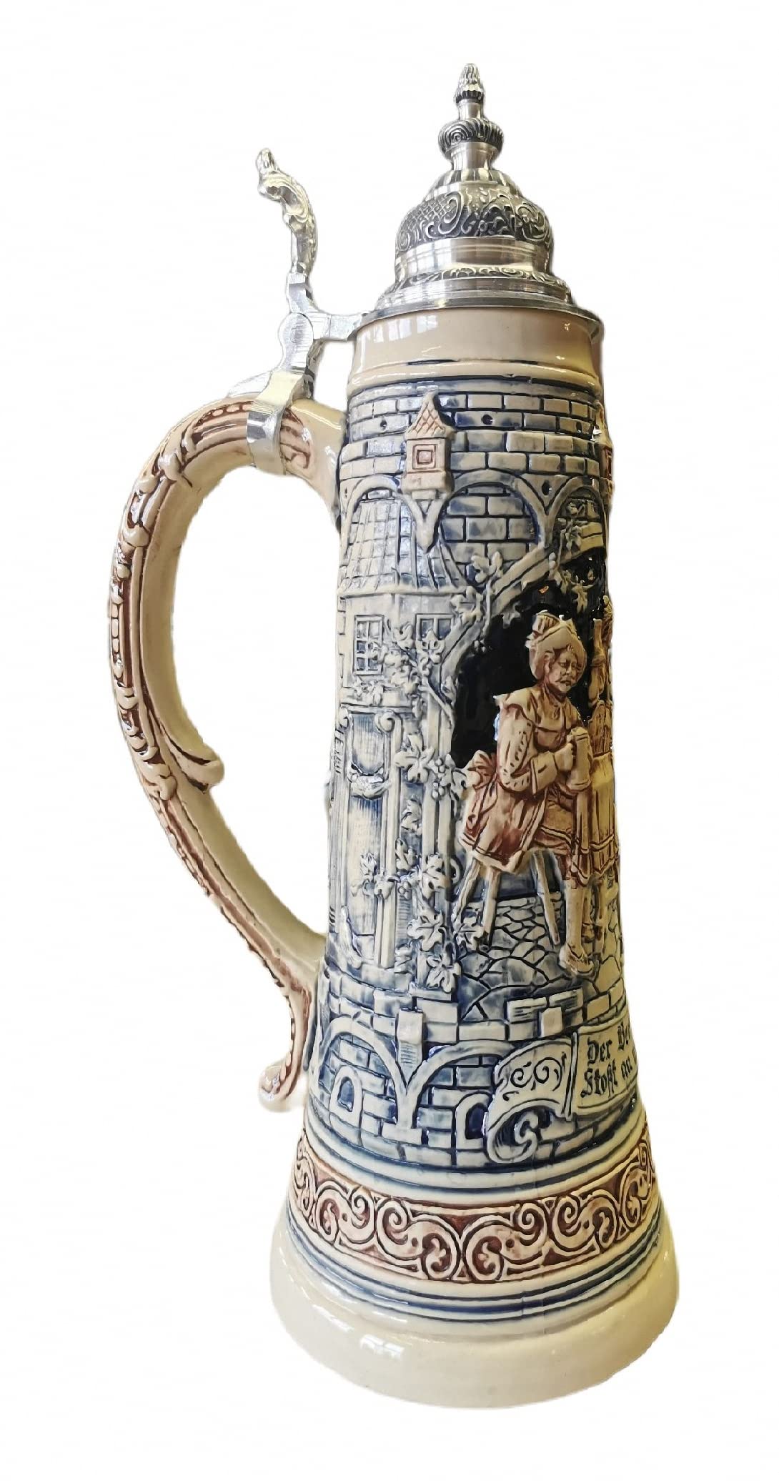 Chope de bière allemande de 1,5L réplique de 1897 pour collectionneur