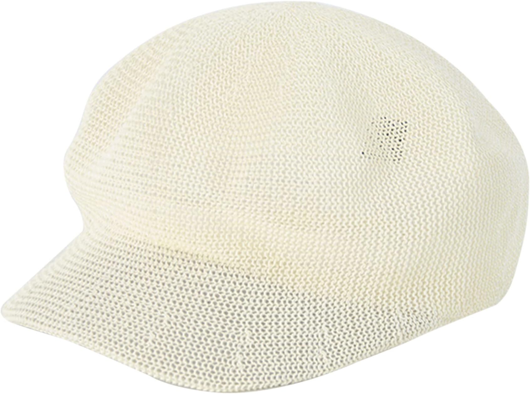 Felice AnnWomen Summer Straw Woven Sun Hat Visor Beret Cabbie Painter Hat