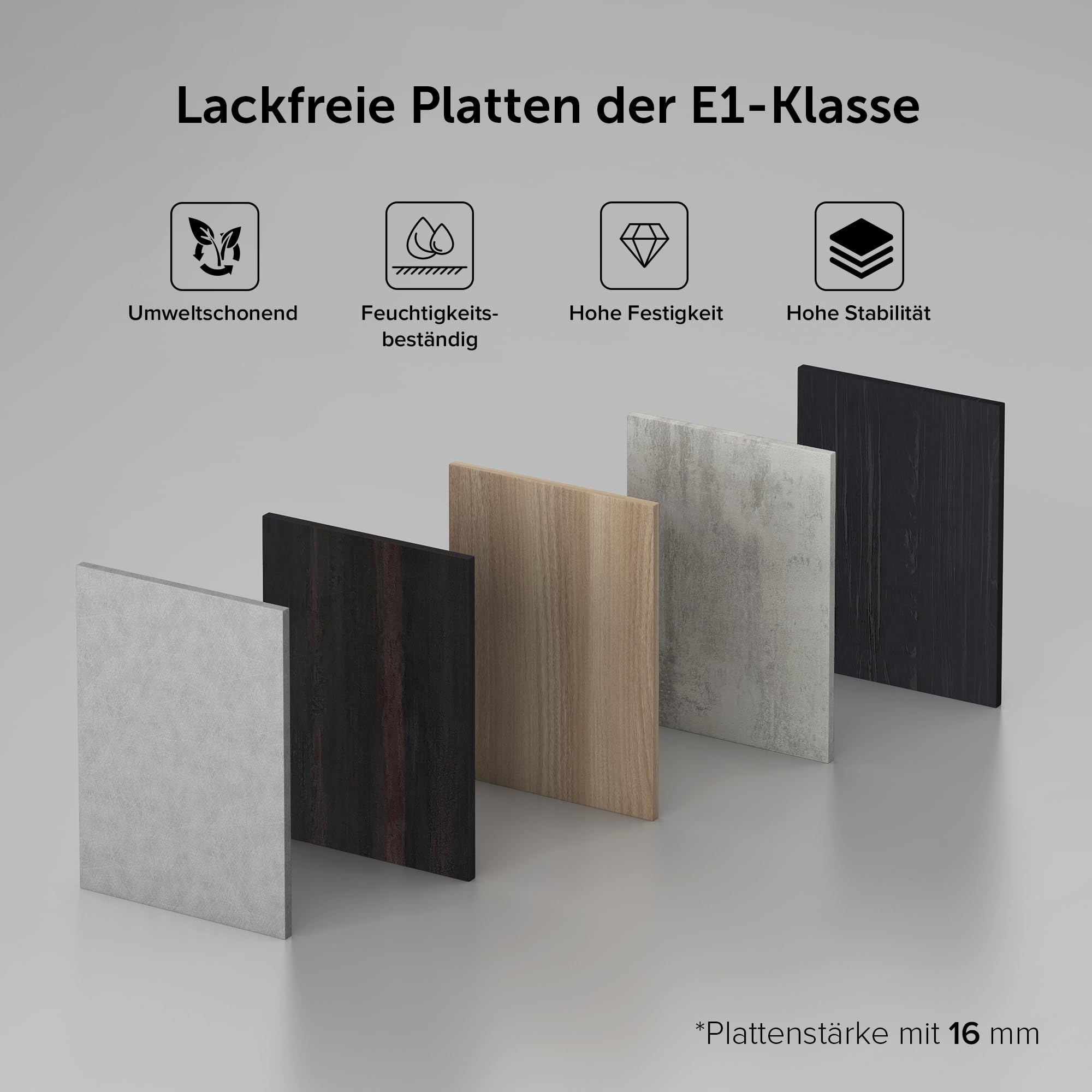 doporro Badmöbel-Set Waschtisch mit Unterschrank Waschbeckenunterschrank BTH: 60x38x56 cm inkl. Waschbecken und Ablaufgarnitur Hell Eiche Wandmontage