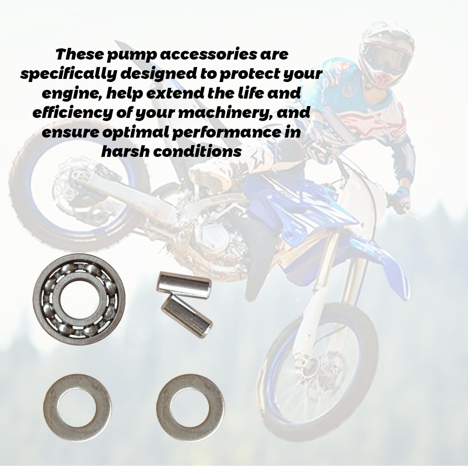 LOONGPART Water Pump Impeller Repair Kit Oil Seal O-ring Compatible with Yamaha 4T Dirt Bike Wr250f 2001-2014 Yz250f 2001-2013 5DH-12451-00