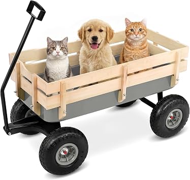 Outvita All-Terrain Cargo Wagon, 38 L x 19 W x 31 H, Grey