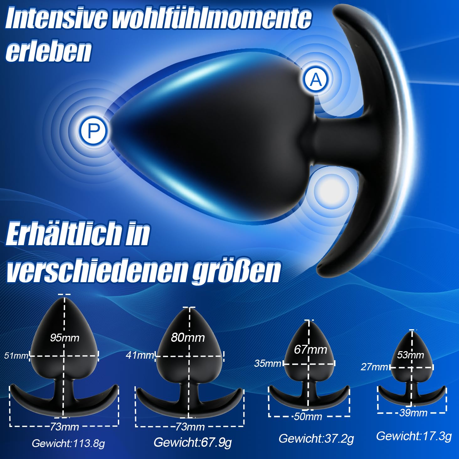 Butt Plug Anale Silicone Spina Anale Set Dildo Massaggio alla Prostata, Punto G e Masturbazione Plug Dilatatore Anale per Donne e Uomini