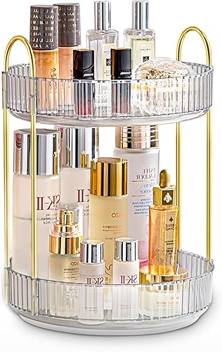 Organizador de maquillaje giratorio 360, almacenamiento y organización de baño, organizador de tocador, organizador de encimera para cocina,