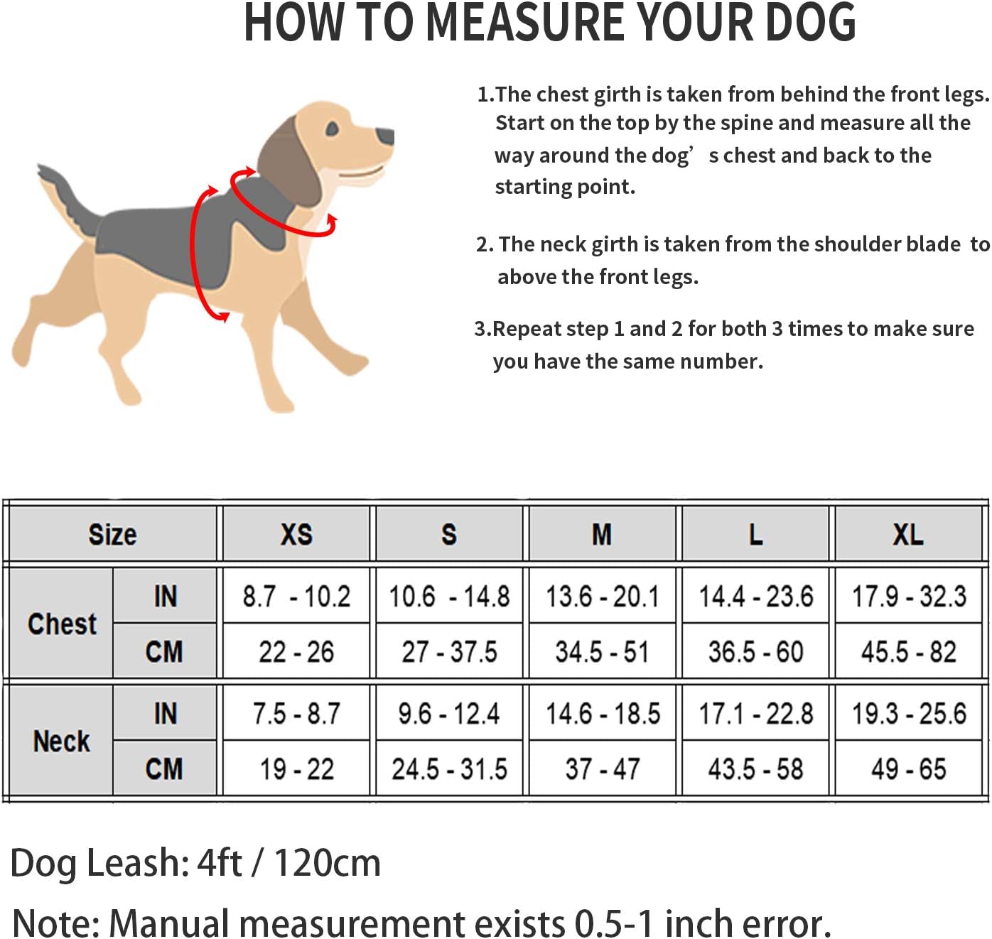 Buy MUDINPET Dog Harness Vest with 4ft Leash, Small Medium Large Dog