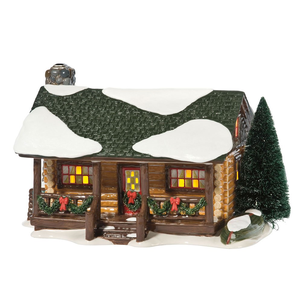 Department 56 Snow Village Loon Lake Cabin Lit House