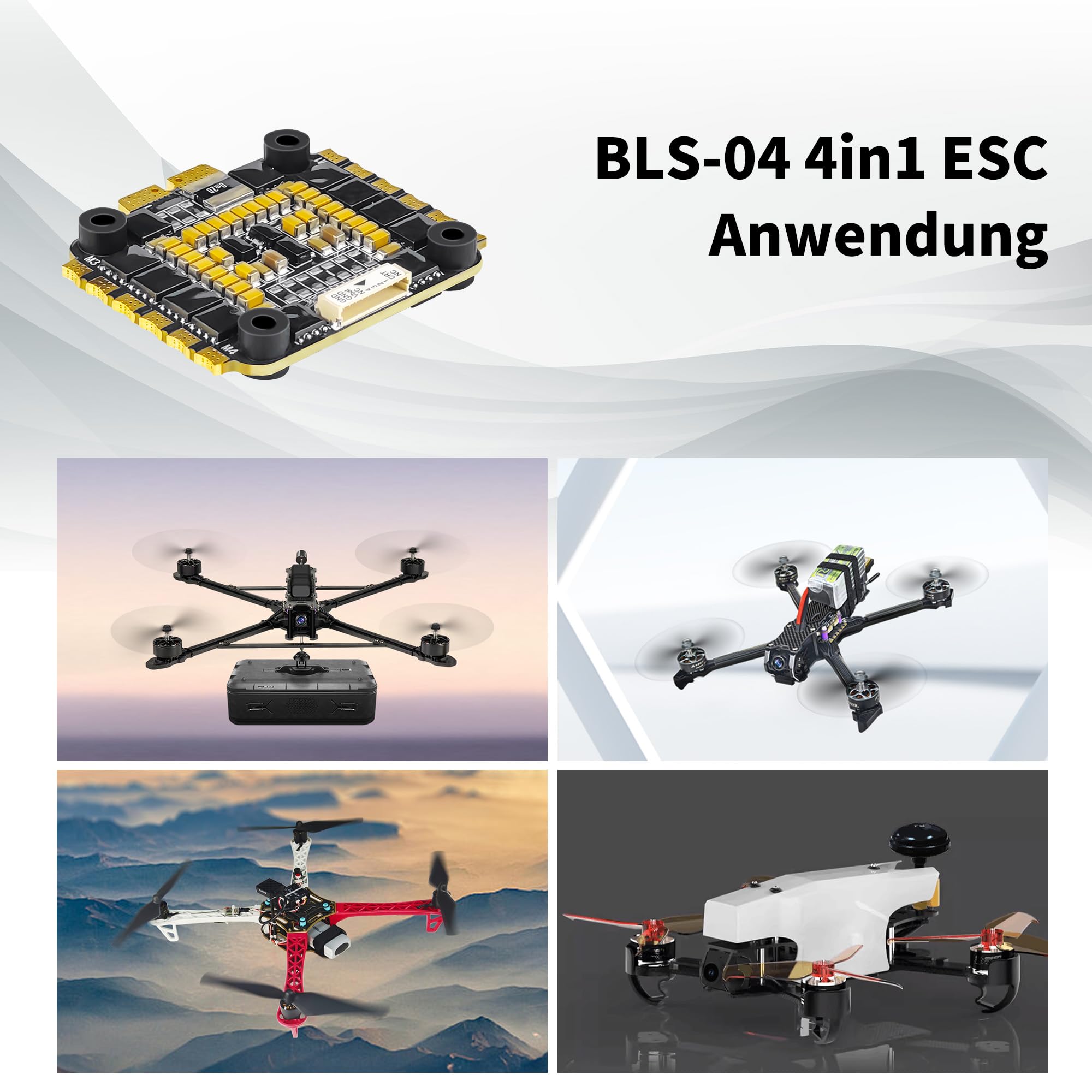 Radiolink Flycolor 55A ESC 4 in 1 regolatore elettronico di velocità 3-6S per FPV Drone Multirotor