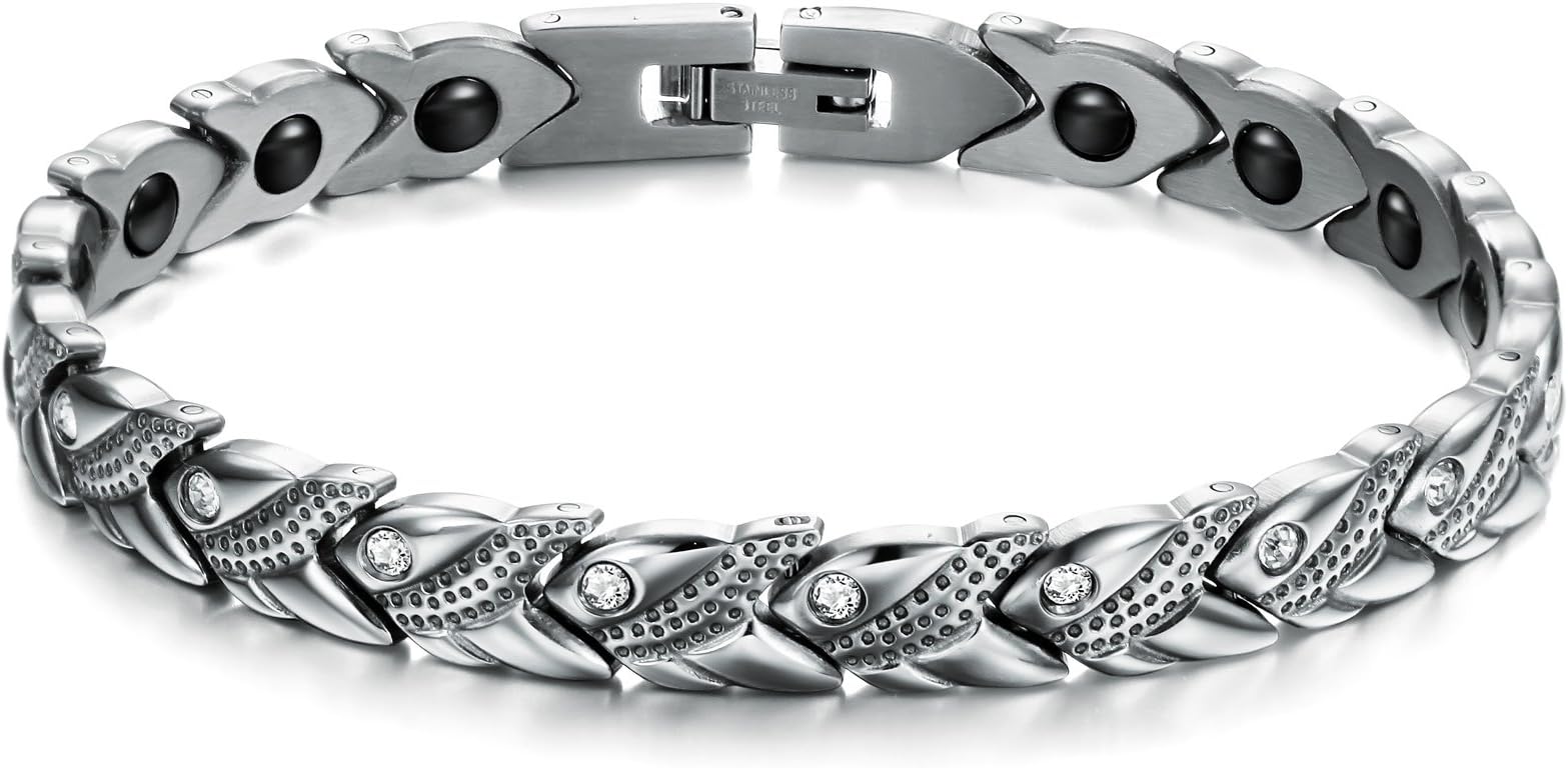 SunnyHouse JewelryLady's Titanium Stainless Steel Magnetic Bracelet in a Gift Box