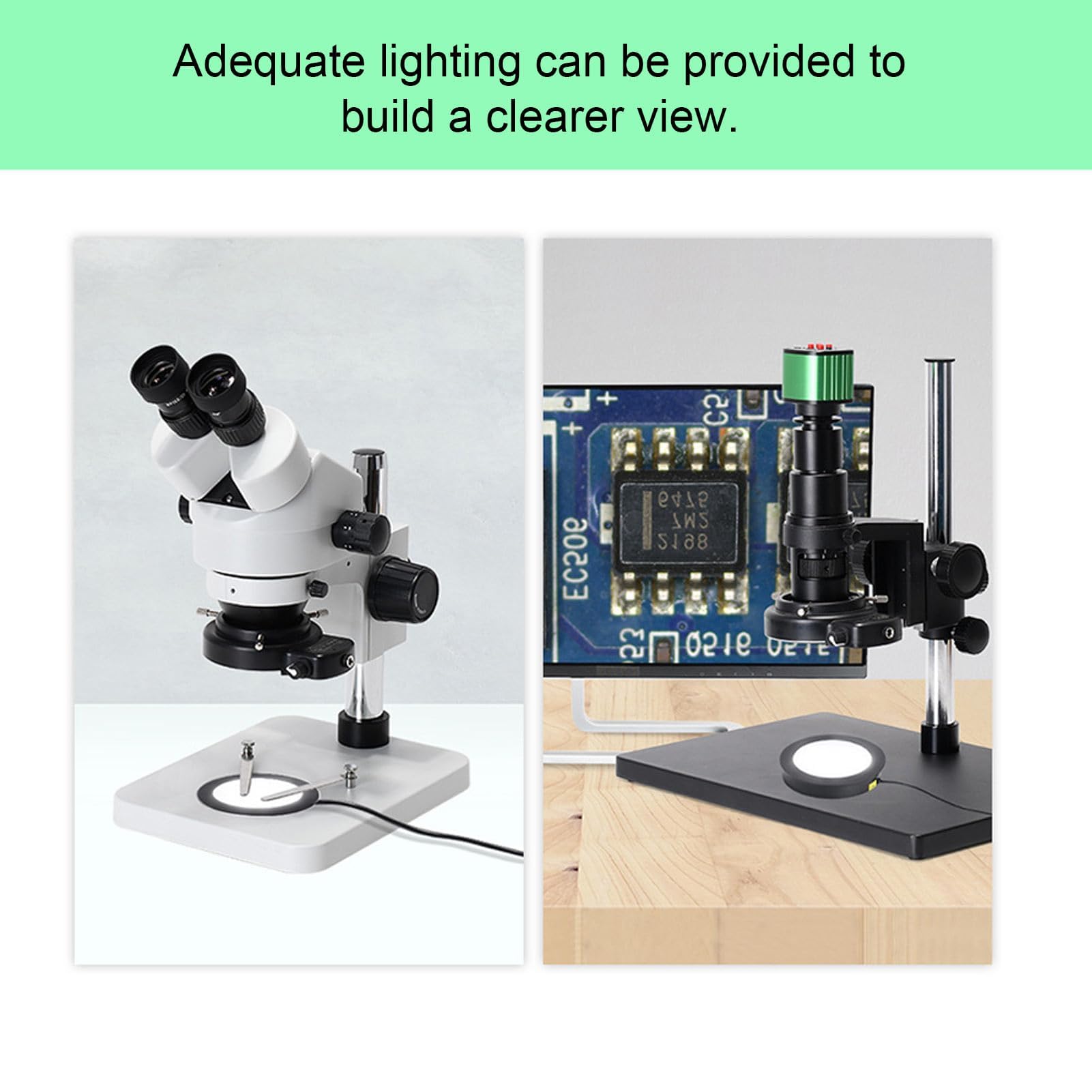 Snapklik.com : Stereo Microscope Laboratory Adjustable Illumination ...