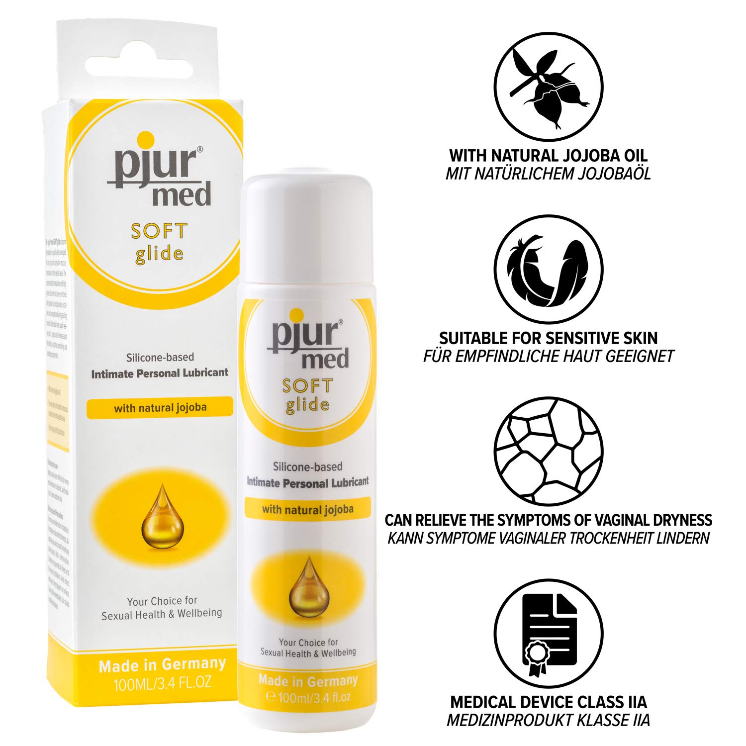 pjur Med Soft Glide Medizinisches Gleitgel mit Jojobal, 100 ml