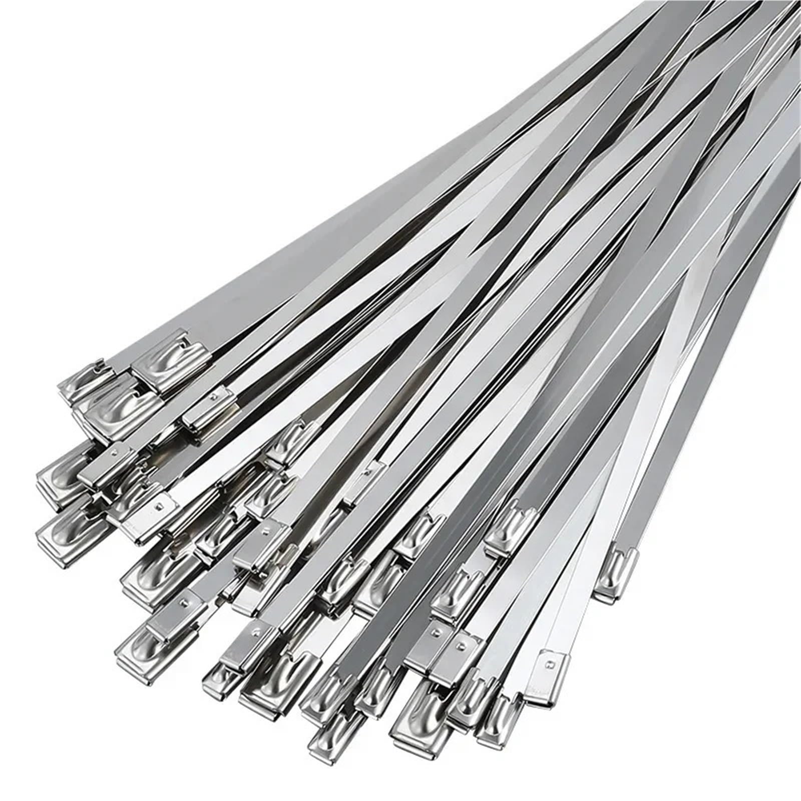 Ygsgjsp 7.9Mm Stainless Steel Metal Cable Tie 4.6/7.9 Width 100-1000Mm Stainless Steel Metal Cable Ties 120Pcs Wires Self-Lock Zip-Exhaust Multifunctional Locking Tie(,450Mm (17.72Inch))