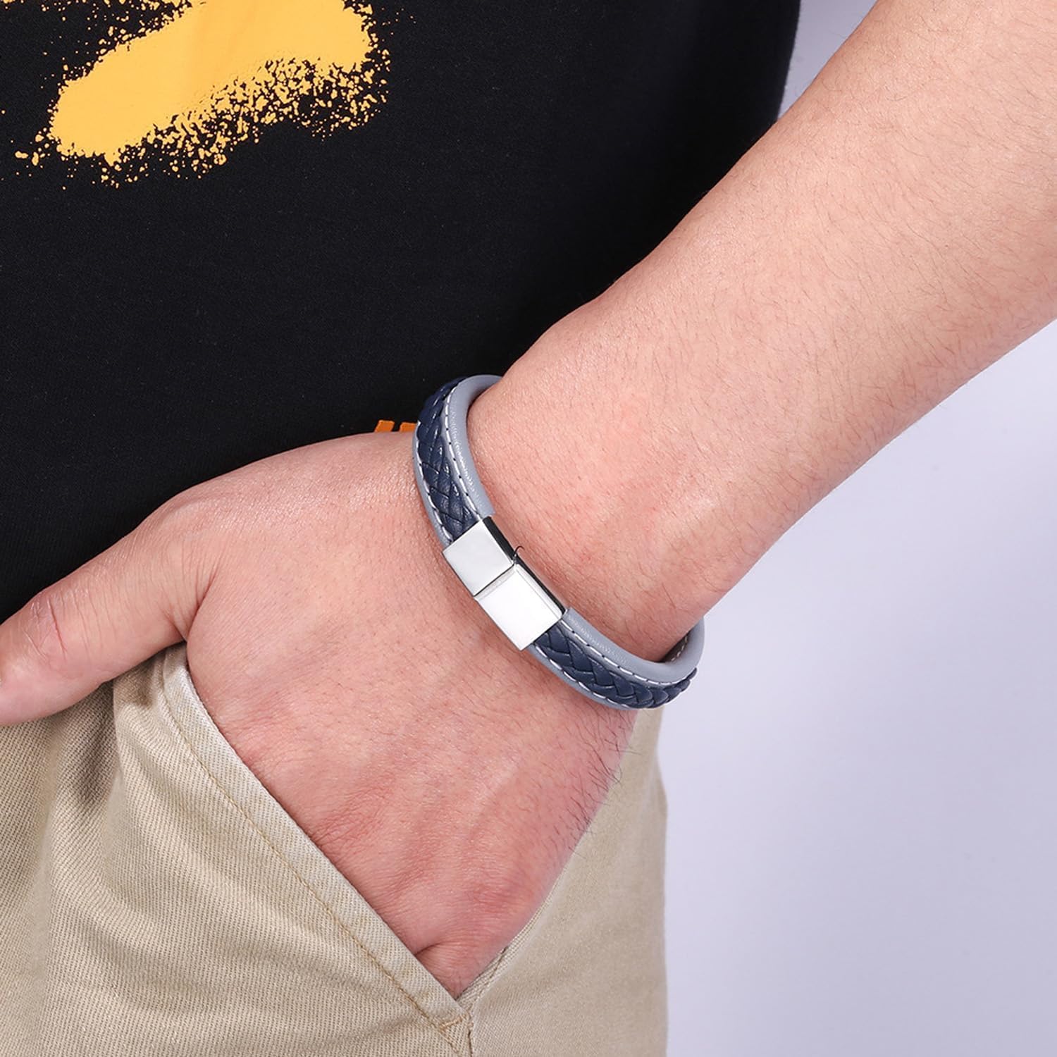 8 Chiusure Magnetiche Per Braccialetti E Collane - Argento E Nero Per Fai Da Te Gioielli - Foto 6