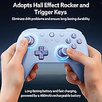 Vista 3 de 8Bitdo Ultimate 2C Bluetooth Controller for Switch/Switch 2 - Wireless Gaming Controller with Hall Effect Joysticks, 6-Axis Motion Control