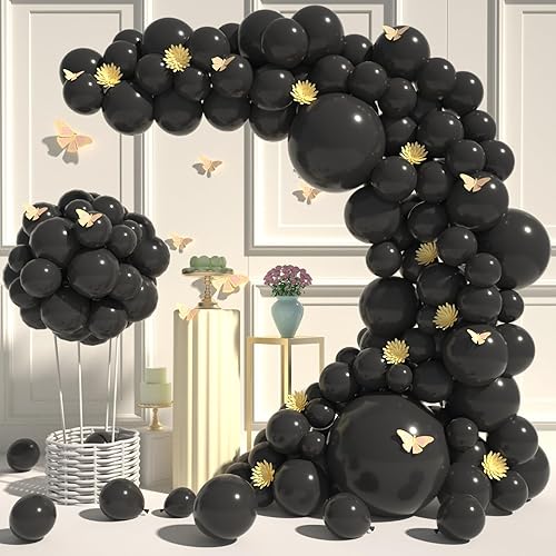 Kit de arco de guirnalda de globos azul marino, 154 piezas de 5101218 pulgadas, color azul marino, diferentes tamaños, globos de látex de alta