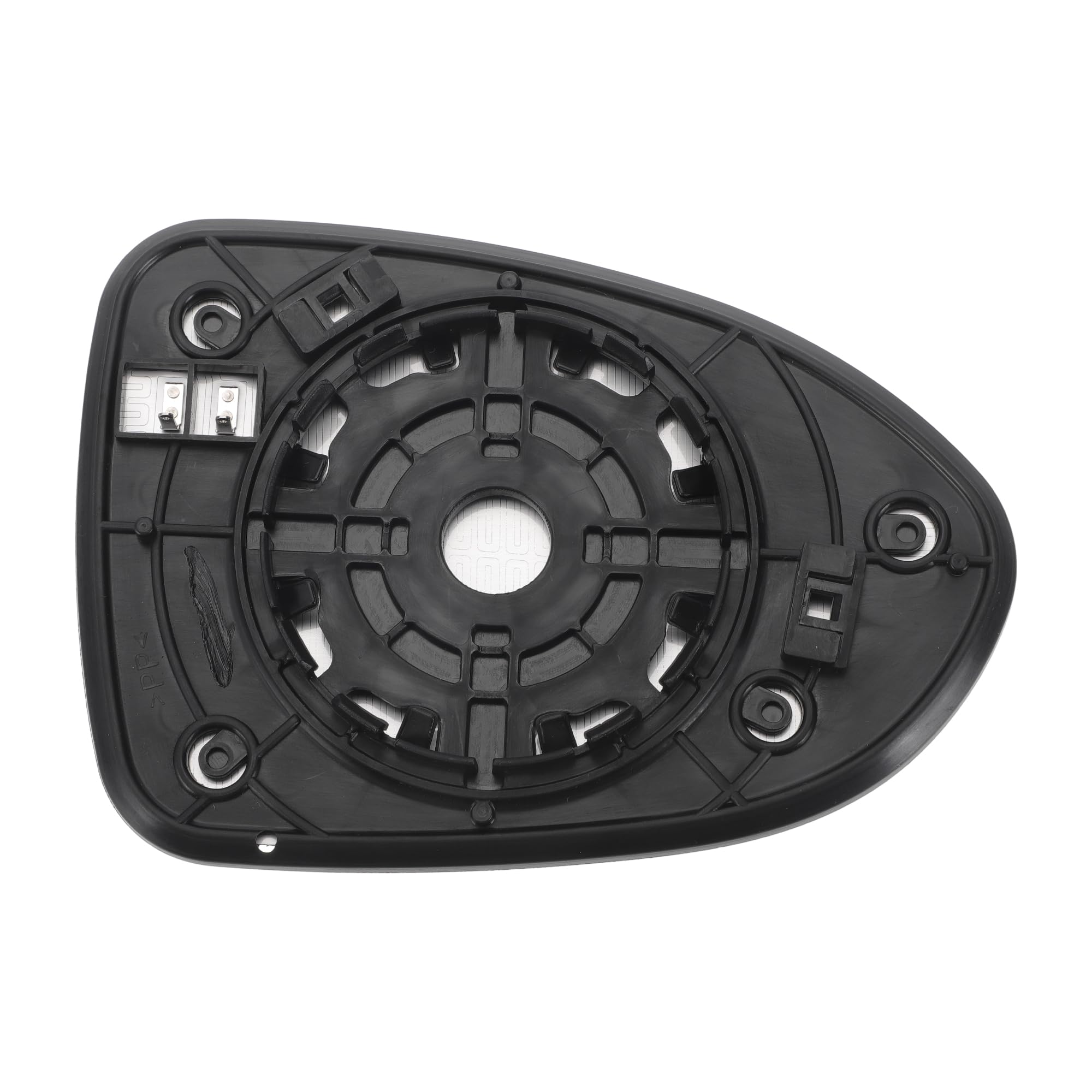 QUARKZMAN Vetro Specchietto Retrovisore Sinistro Riscaldato con Piastra di Supporto di Ricambio Bianco per Kia Rio 2012-2016.