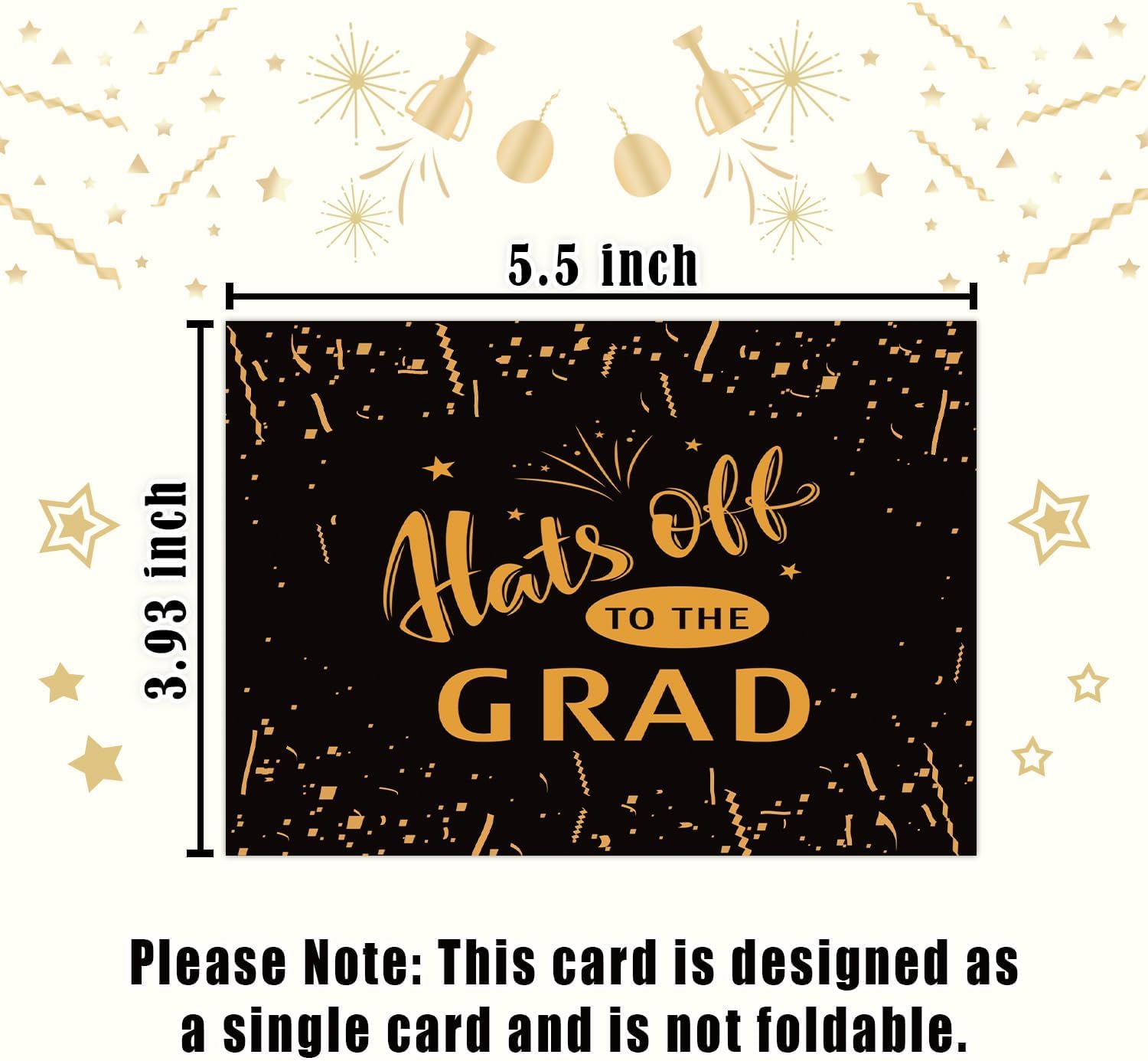 PARTYWIND 100 Pack Bulk Graduation Cards 2025 with Envelopes for College/High School/Middle School, Grad Greeting Cards for Congratulations Party Supplies, Class of 2025 Decorations