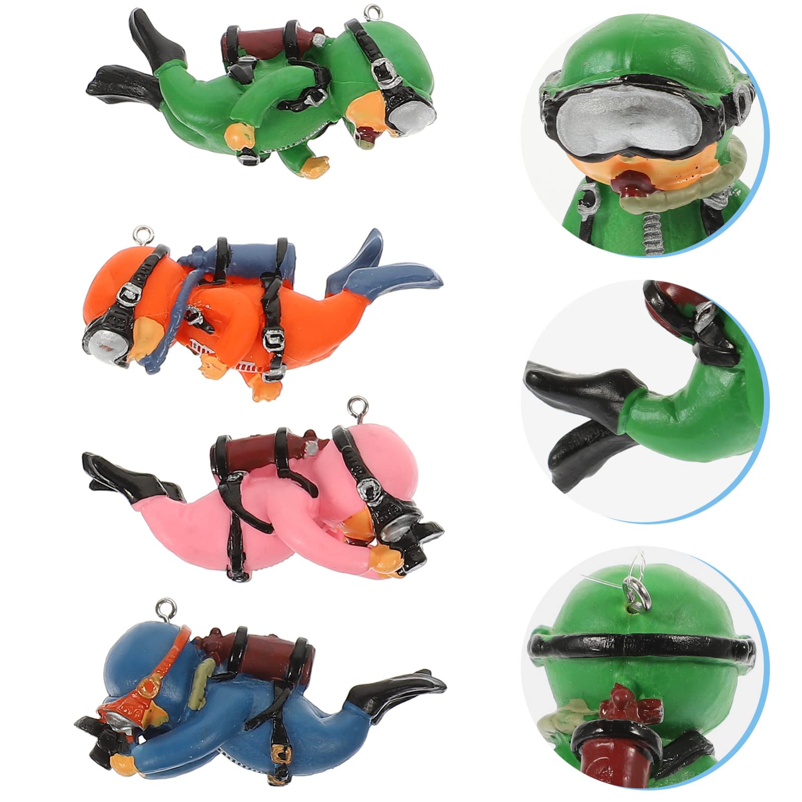 Toddmomy 12 Pièces Ornements D'aménagement Paysager D'aquarium Mini-Figurines Mini Figurines pour Enfants Jouet d'enfant Petits Jouets De Bain Les Plongeurs PVC Accessoires Dessin Animé
