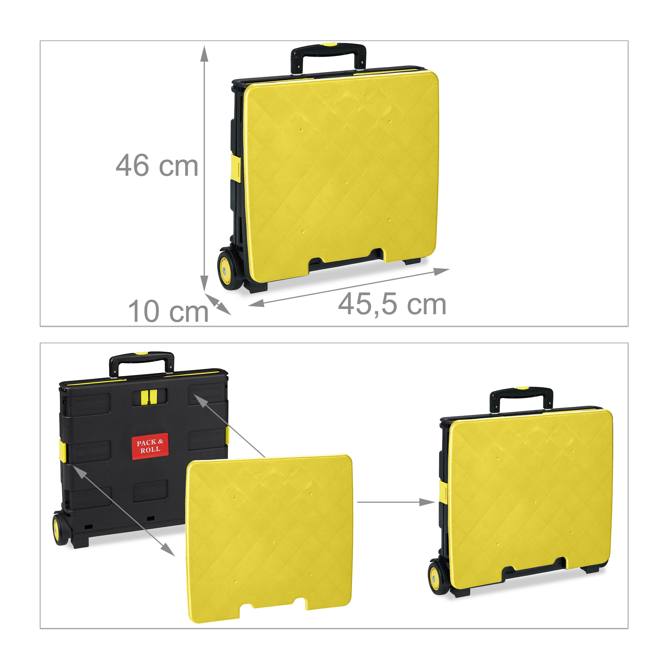 Carrello Spesa Pieghevole Con Coperchio E Manico Telescopico – 35 Kg Di Capacità, Salvaspazio E Super Comodo