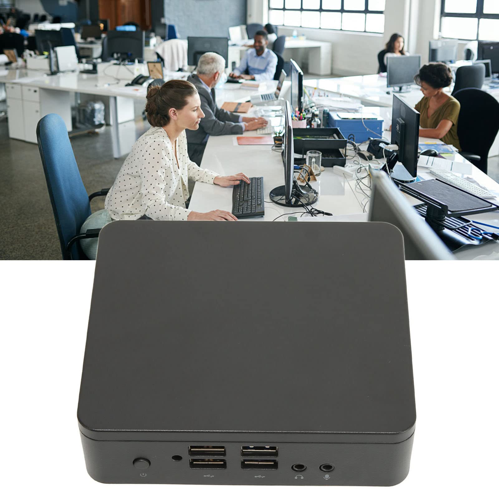 Mini PC bez wentylatora z 4GB pamięci RAM 64GB HDD, 1,92 GHz CPU Mini PC z interfejsem multimedialnym HD i VGa (obsługa 4K) do obsługi biura i aplikacji przemysłowych