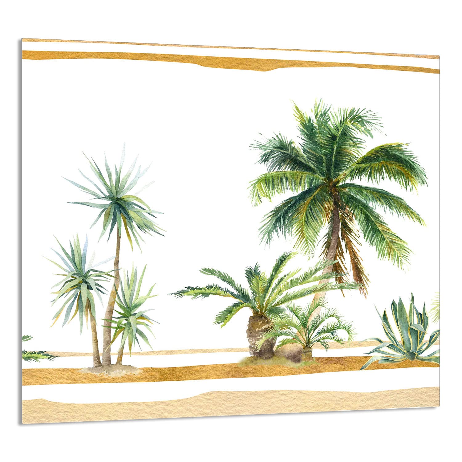 Szklany panel ochronny do kuchni Lacobel, szklana płyta ochronna na kuchenkę, 65x60 cm, szklana deska do krojenia, ochrona przed rozpryskiwaniem, uniwersalna, PALMY