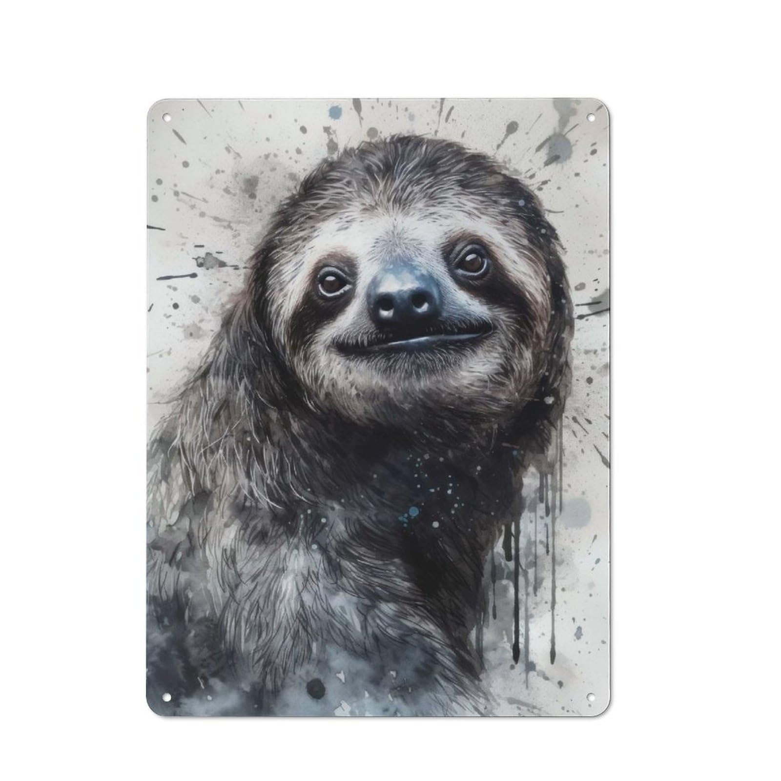 Junmoney Sloth Natures Relaxer Tin Sign 40X30cm With For Bar Or Restaurant, Retro Decor, For Garage, Workshop And Man Cave Decoration