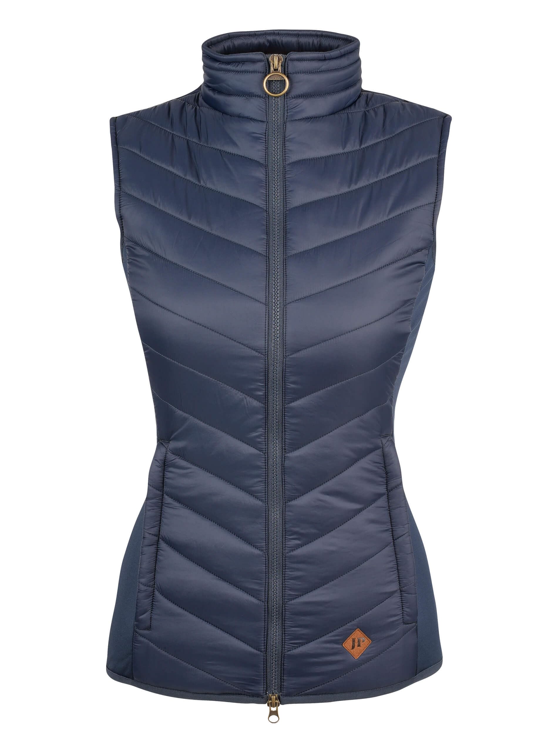 Jack Pyke Women's Navy Shires Gilet - Lightweight Fitted Vest With Stretch Panels And Zipped Pockets For Outdoor Activity And Everyday Wear - S