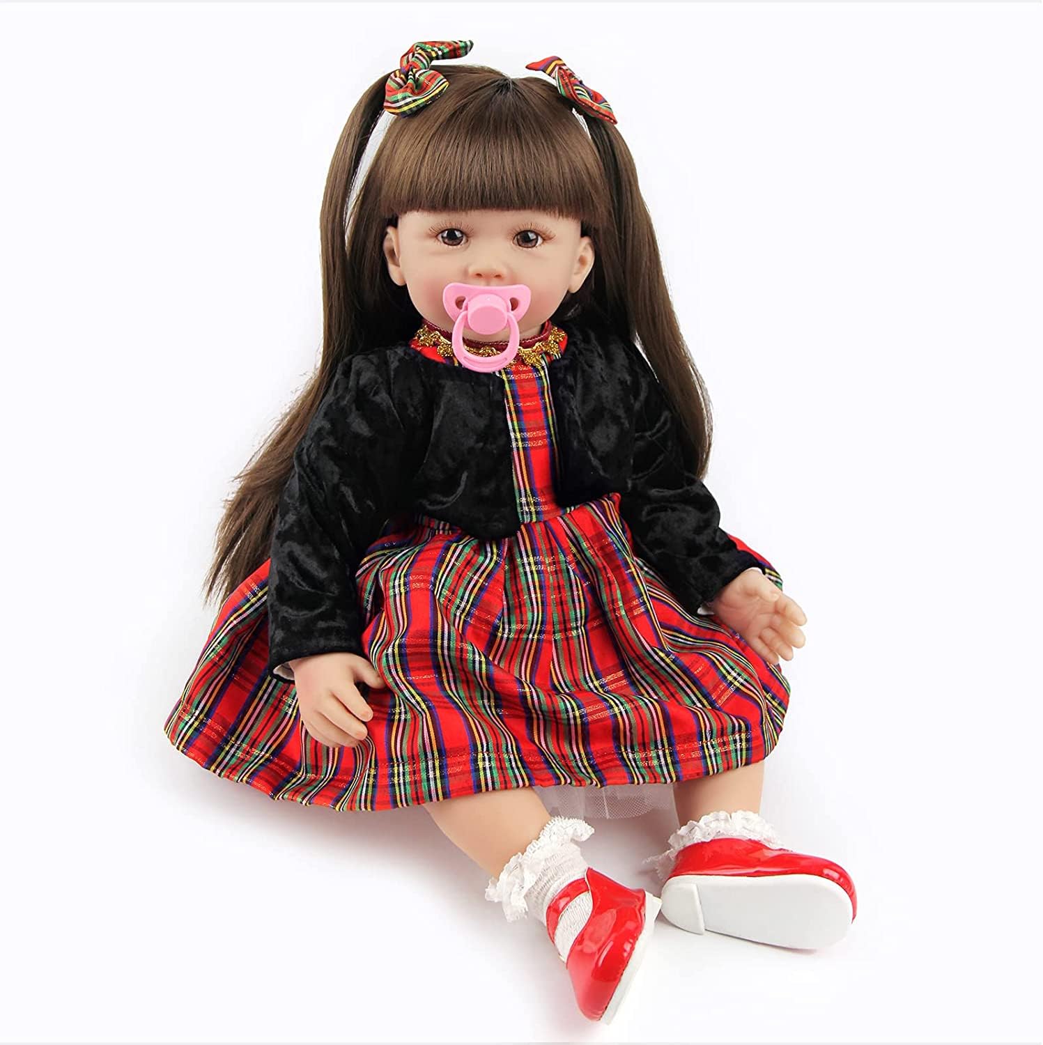 lalka Reborn 60 cm - 24 cale Reborn lalka Reborn lalki dziewczyna Silikonowa reborn niemowlęta lalka Baby Doll tkanina ciała realistyczna lalka niemowlęca realistyczne reborn lalki dziewczynki