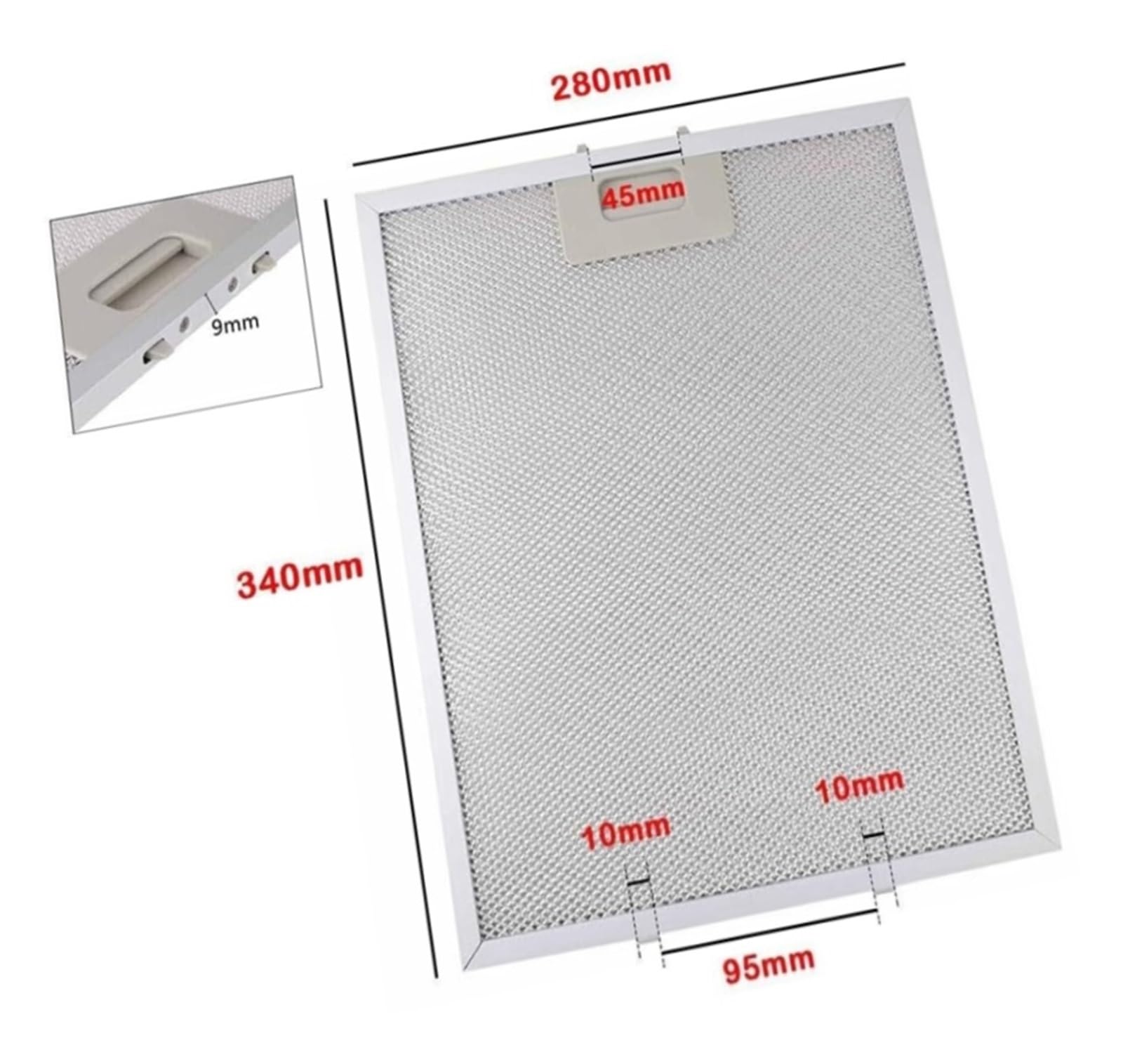 Paquete de 3 filtros for campana extractora, de 5 capas, aluminizados, for grasa, for de ventilación de extractores de cocina.