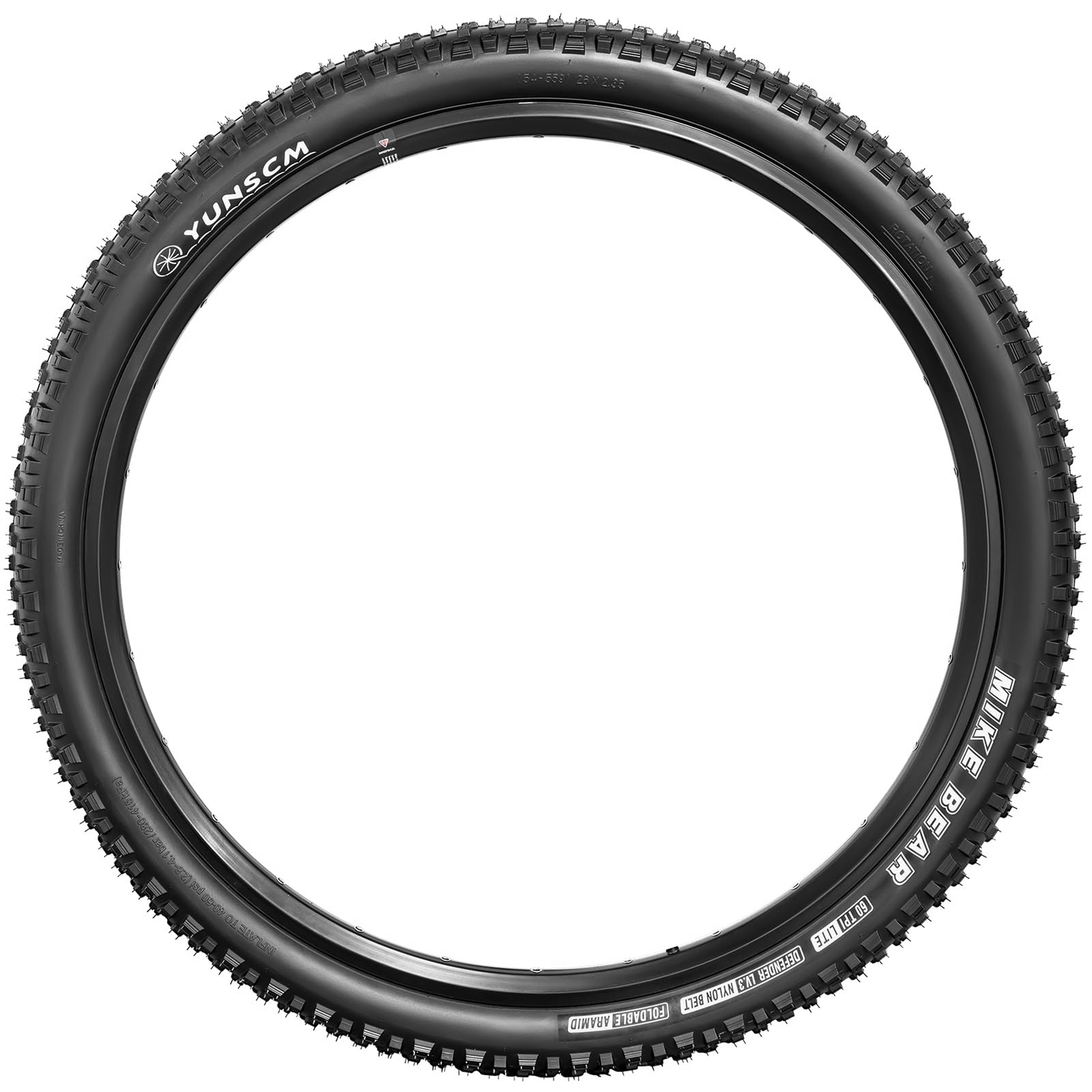 YunSCM 2Pcs 26 pollici pneumatici 26 x 2,35 ETRTO 60–559 e 26" camere d'aria per bici AV32mm, compatibili con pneumatici e camere d'aria per bici da montagna/fuori strada 26x2.30 26x2.35 26x2.40
