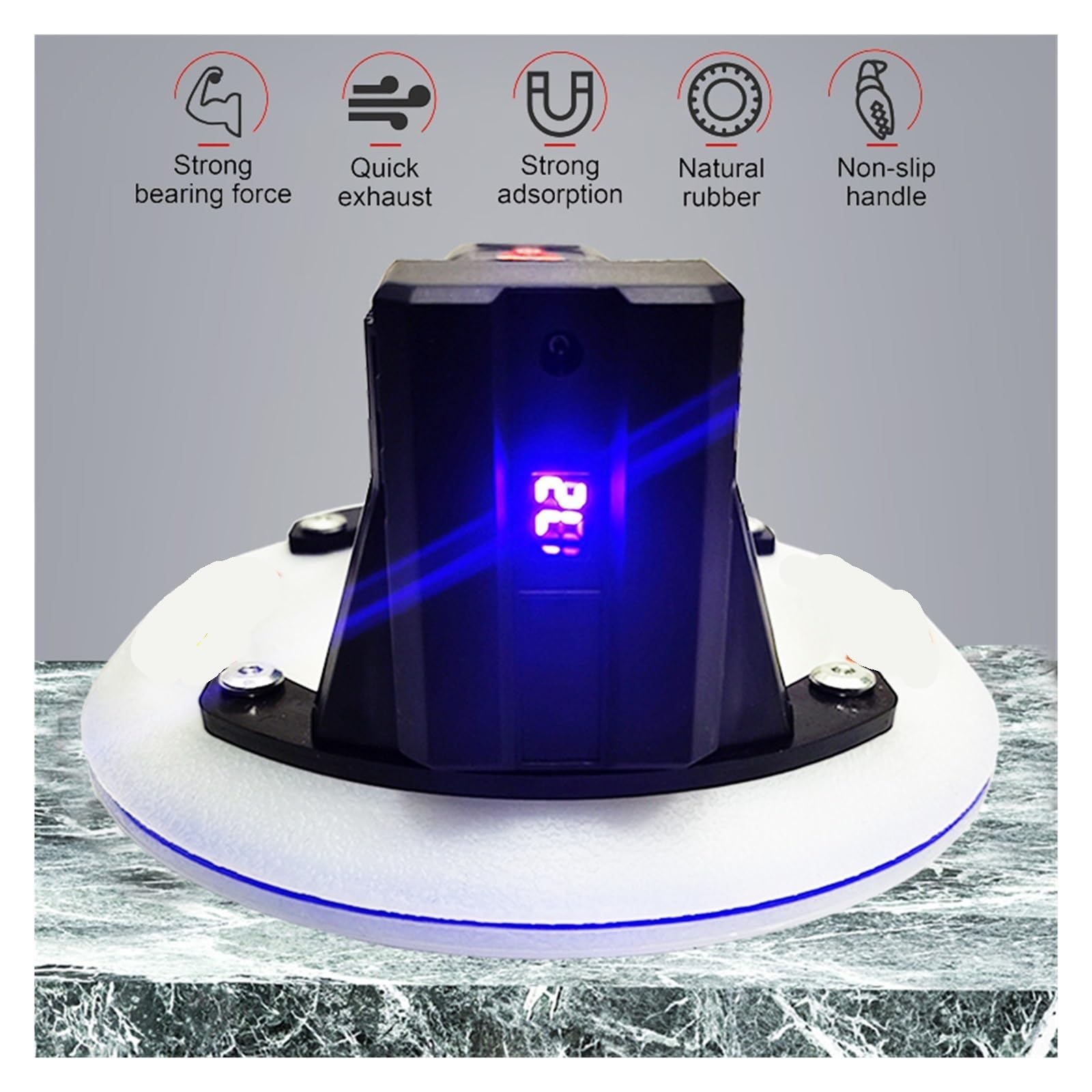 Ventosa para cristal, 8 pulgadas 3000mAh 250kg capacidad de carga bomba de aire ventosa de vacío eléctrica resistente