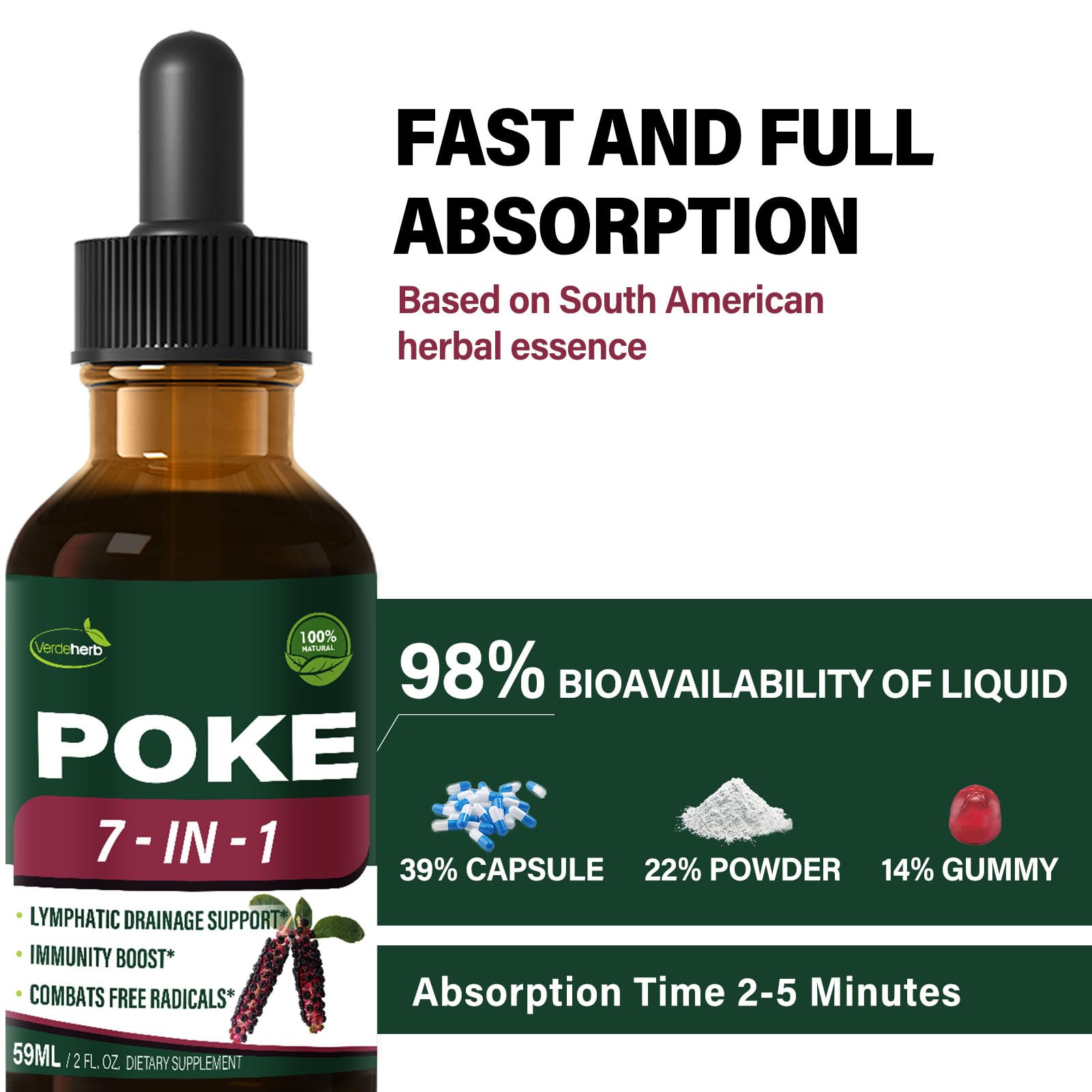 Poke Root Extract Drops for Lymphatic Drainage & Immune Support — Amazon image 4