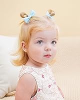Vista 4 de Jollybows 80 piezas de corbatín para el pelo para niñas – Mini lazos elásticos para el cabello para bebés pequeños