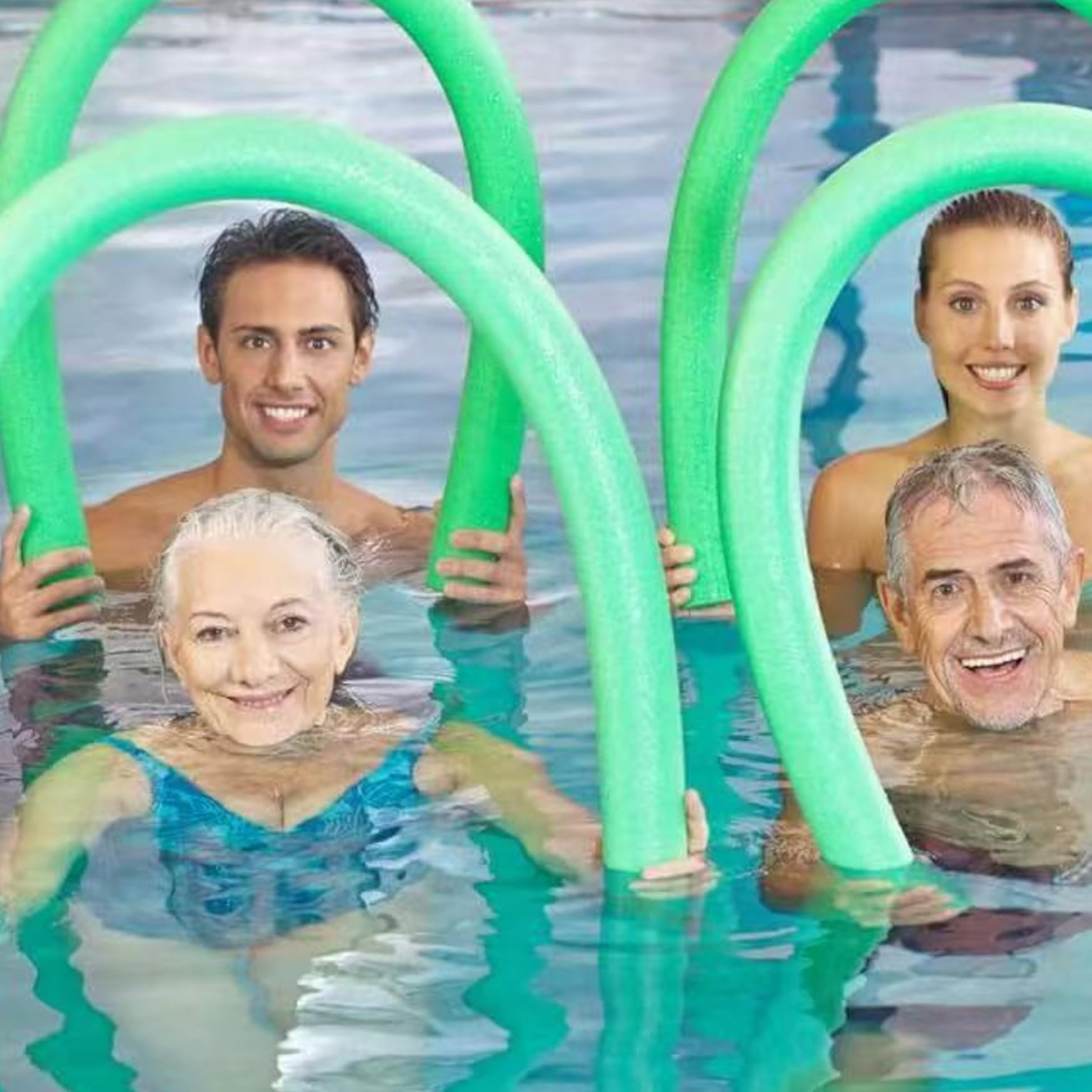 Nudel für Schwimmbad, Poolnudeln, Schwimmnudeln, Jumbo-Nudeln, Schwimmer, Schaumstoffröhrchen, Wassersport-Lernhilfe, 2 Stück