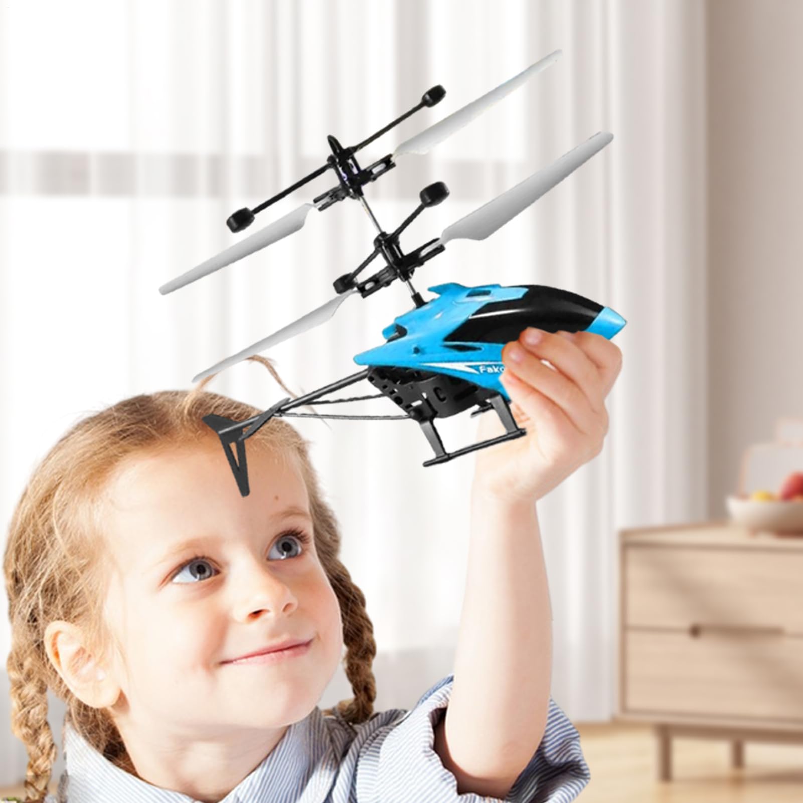 Genérico De Helicóptero De Control Remoto - Drone De Avión con Sensor, Helicóptero RC para Niños | Folleto Flotante Interior Ligero Resistente A Choques por Inducción Manual con Batería De Liti