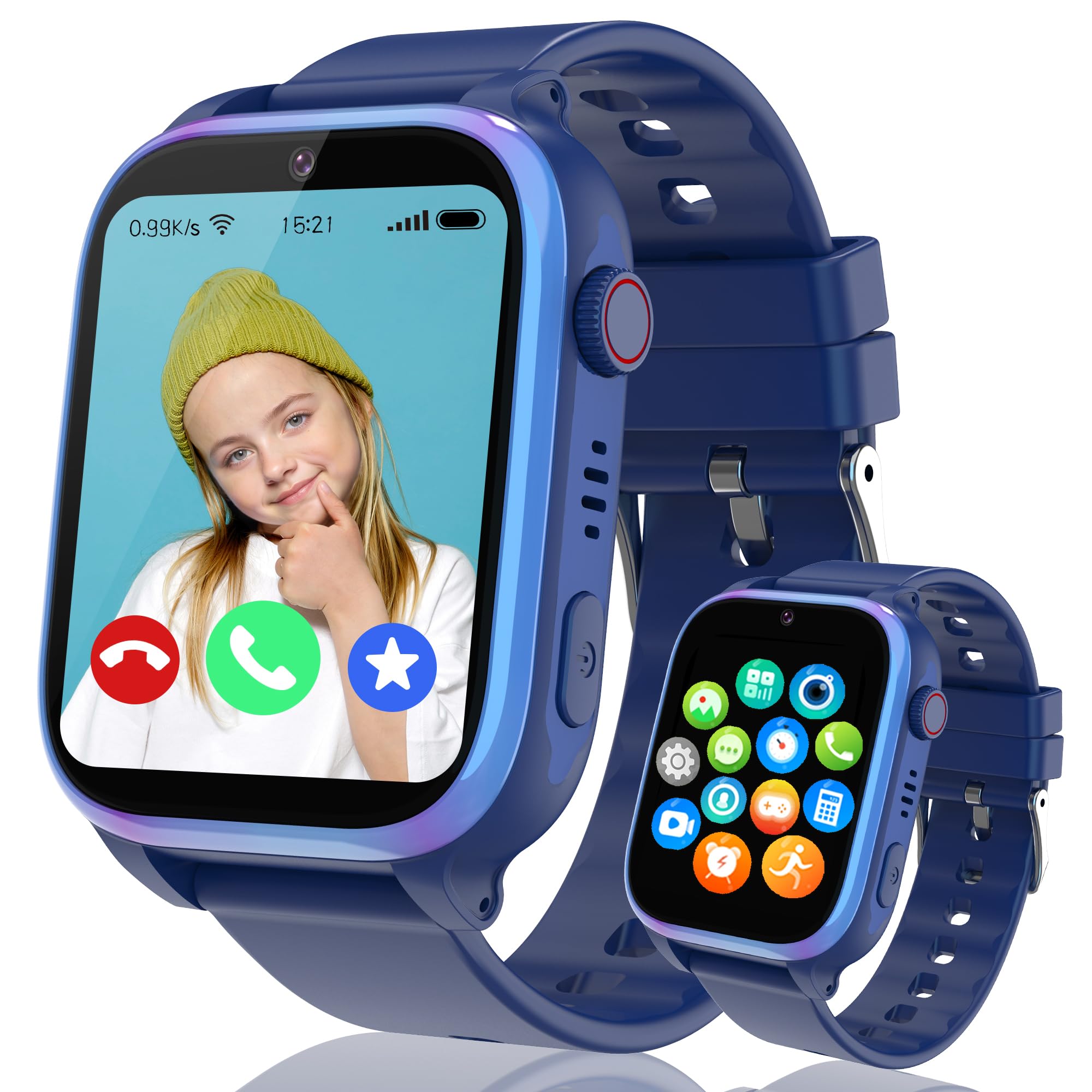 GPS SMS Reloj inteligente para niños con 4G llamadas de vídeo y teléfono, SOS, SMS